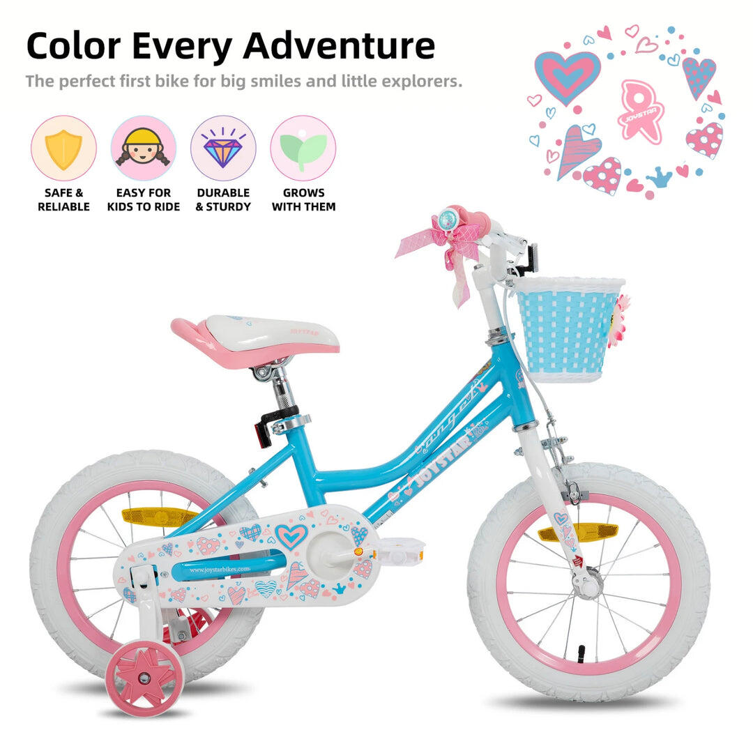 Mädchen Fahrrad Kinderfahrrad 12" Stützräder+Korb,2-4J 2/6