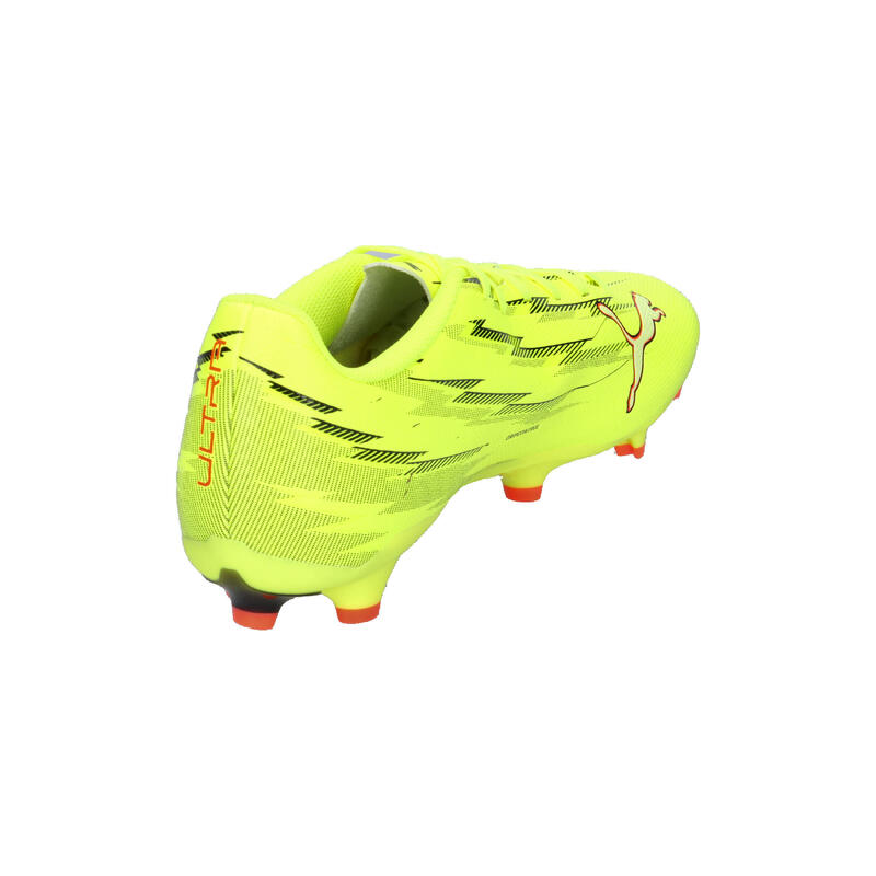 Ghete fotbal talpă cu crampoane, material ușor Ultra 6 Play FG/AG, galben neon