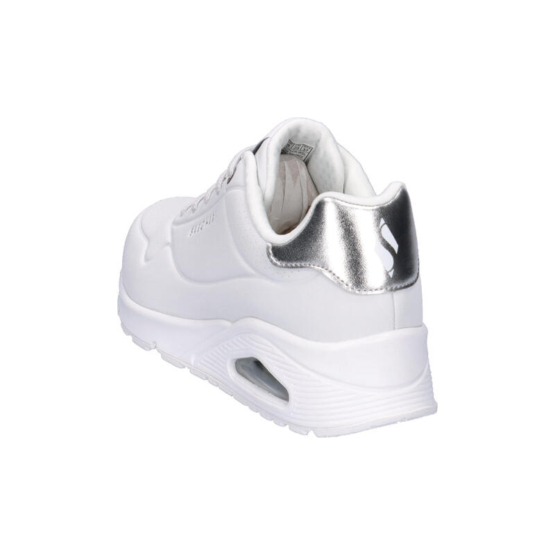 Pantofi sport femei Skechers Uno - Shimmer Away, Alb