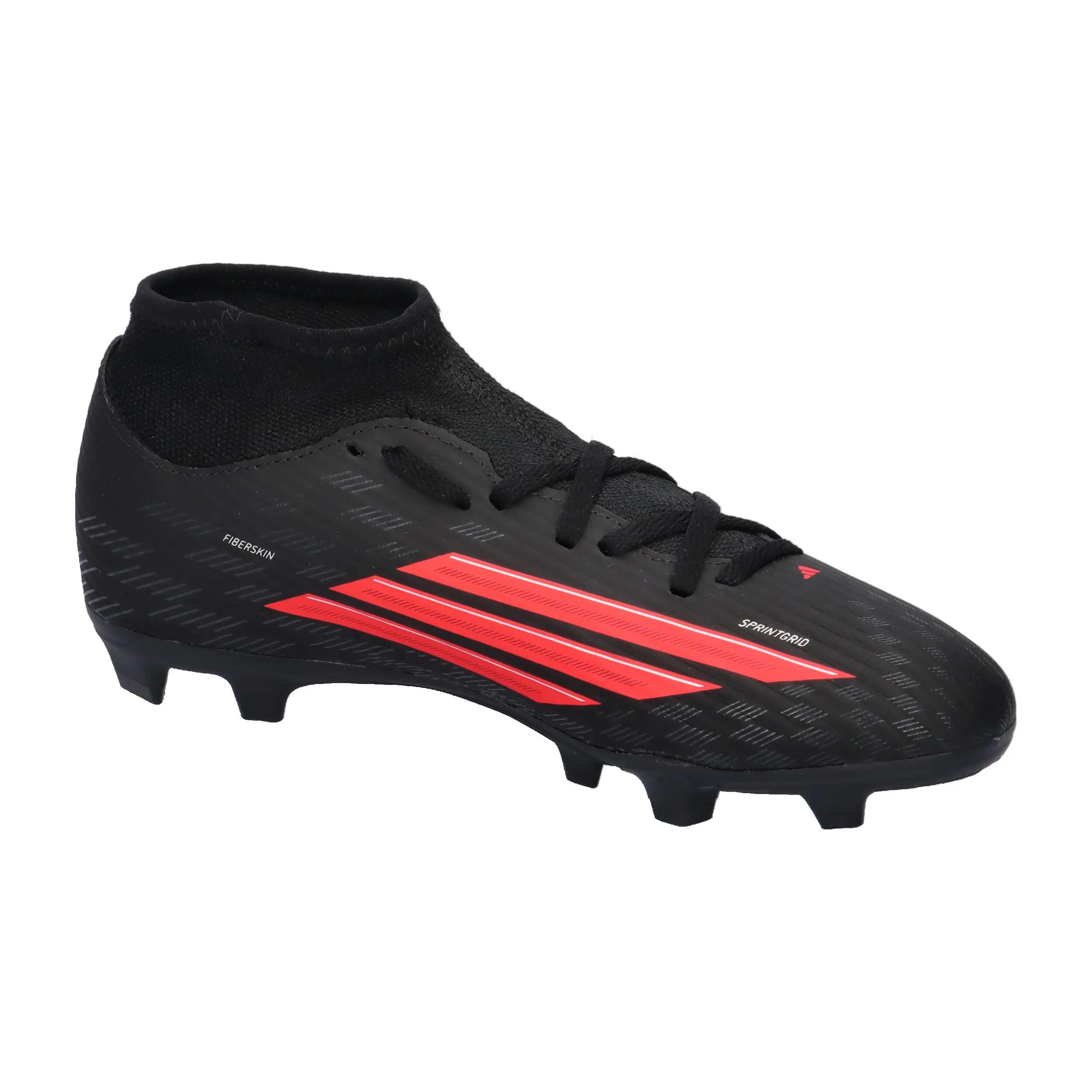 Calzado - Fútbol - Junior - Nocken, Mid - F50 Club - Negro/Rojo 8/15