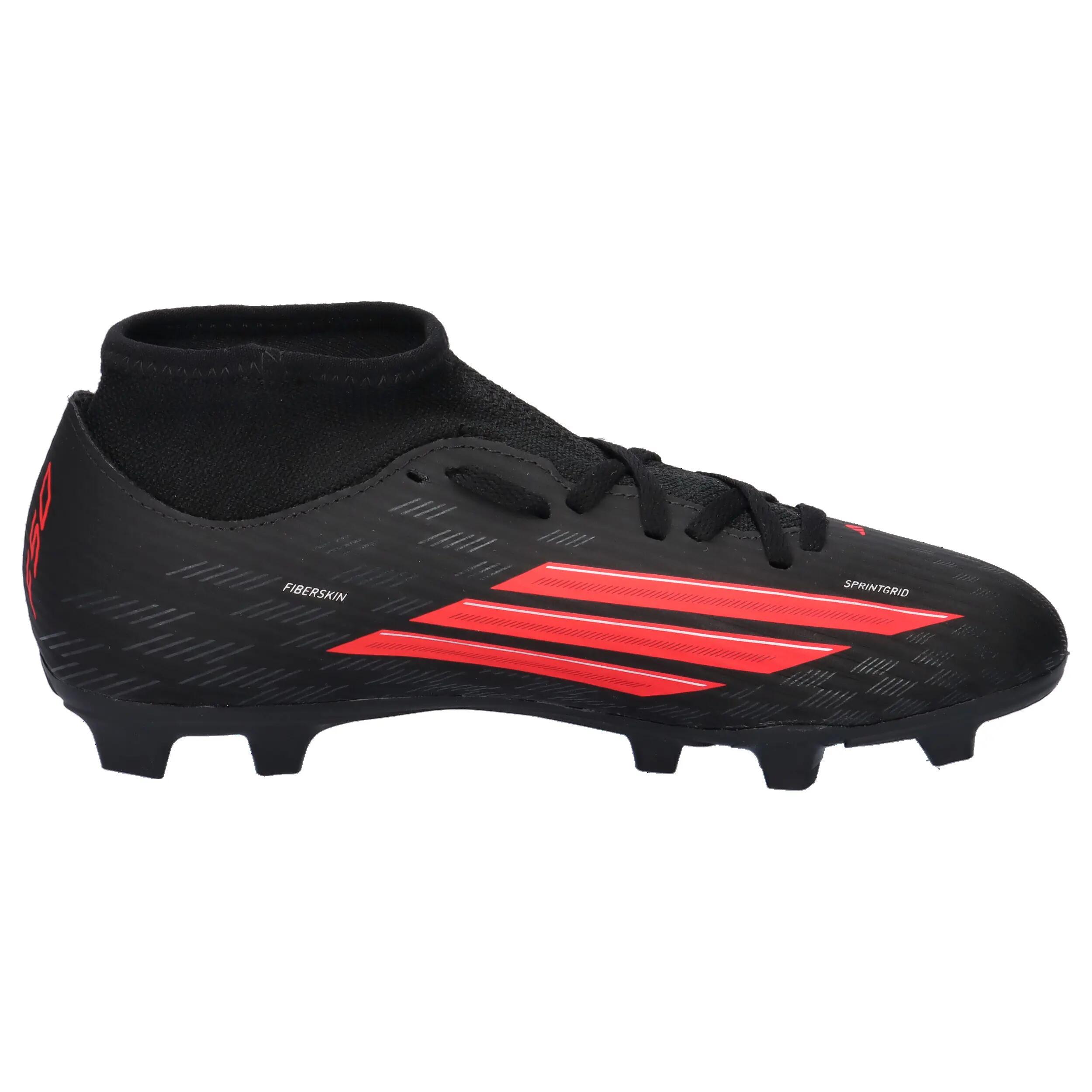Calzado - Fútbol - Junior - Nocken, Mid - F50 Club - Negro/Rojo 7/15