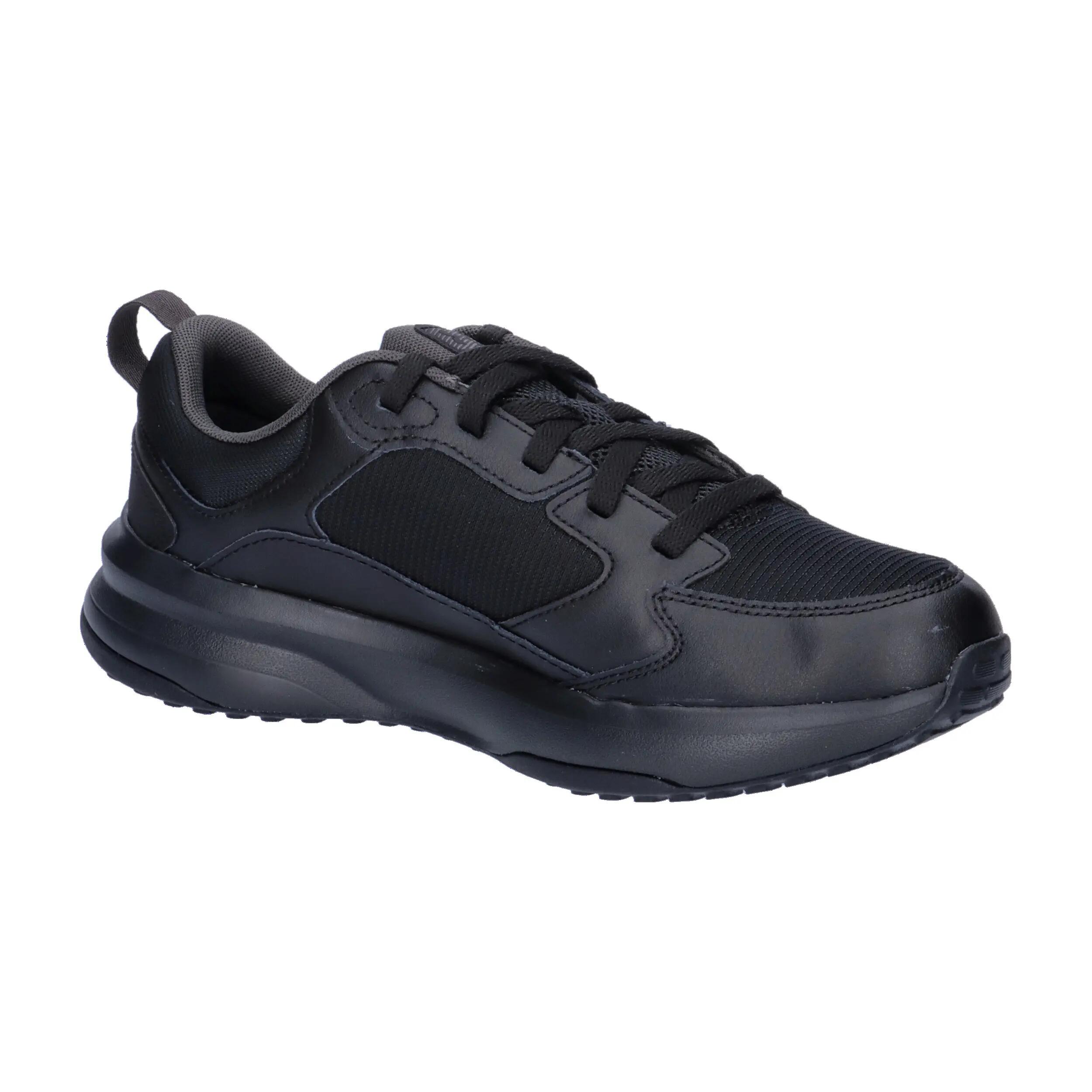 Mens Charged Edge Leather Trainers (Triple Black) 8/15