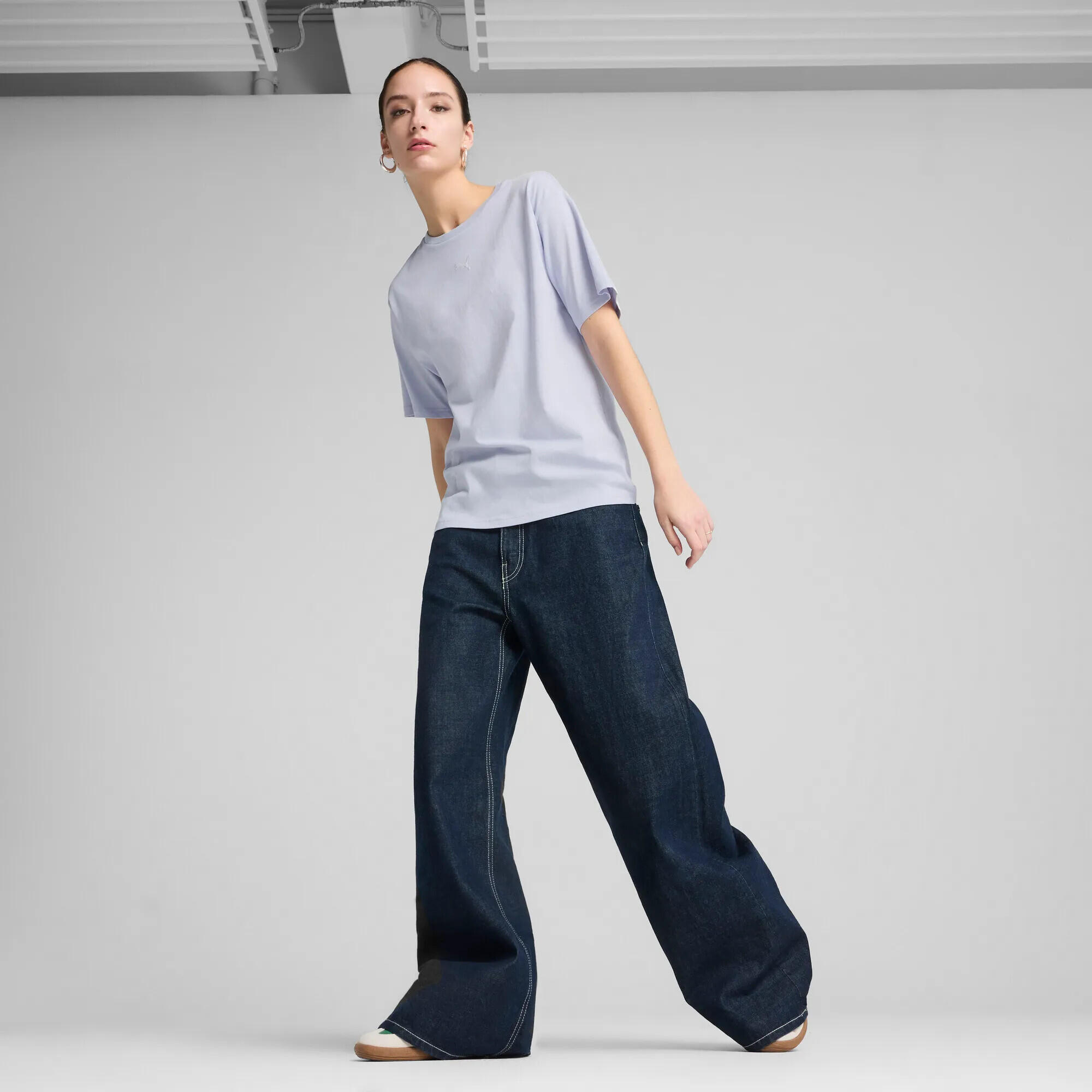 Damska koszulka o luźnym kroju ESS PUMA Cool Weather Blue 11/13