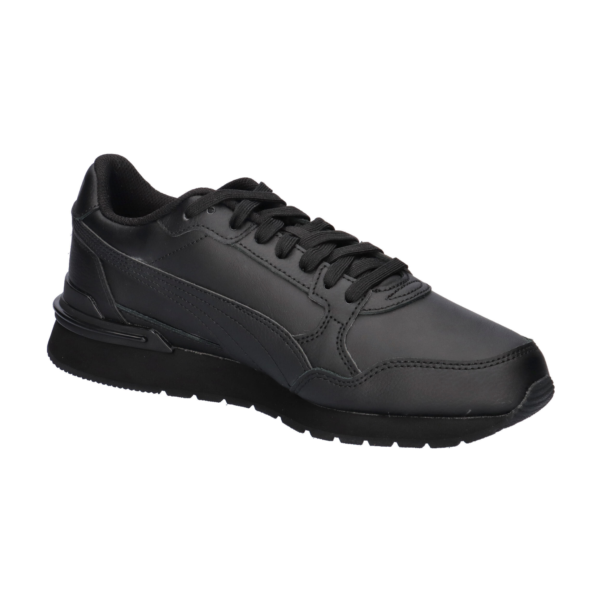 ST Runner v4 Leather Sneakers Erwachsene PUMA Black Shadow Gray 8/15