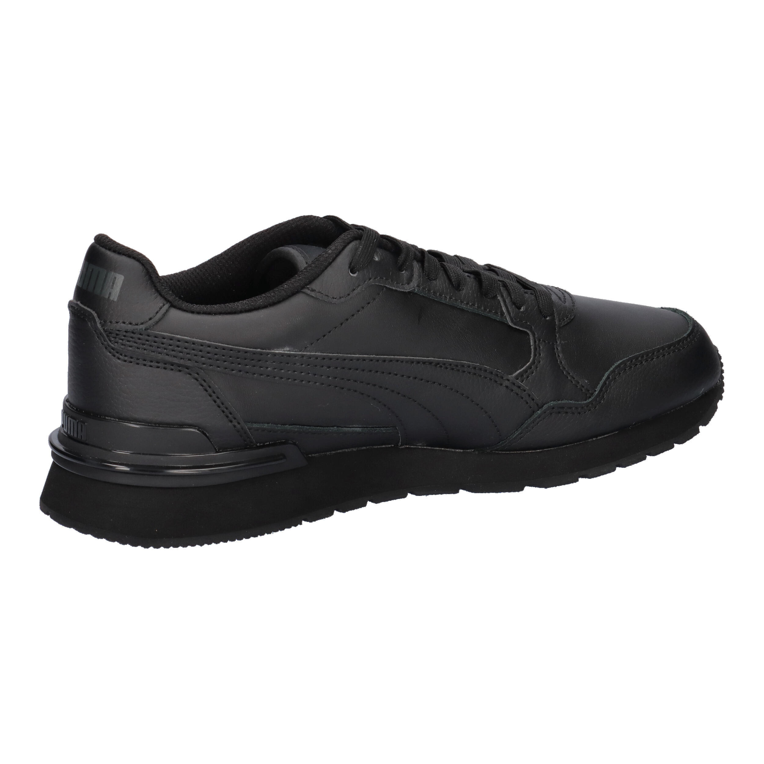 ST Runner v4 Leather Sneakers Erwachsene PUMA Black Shadow Gray 15/15