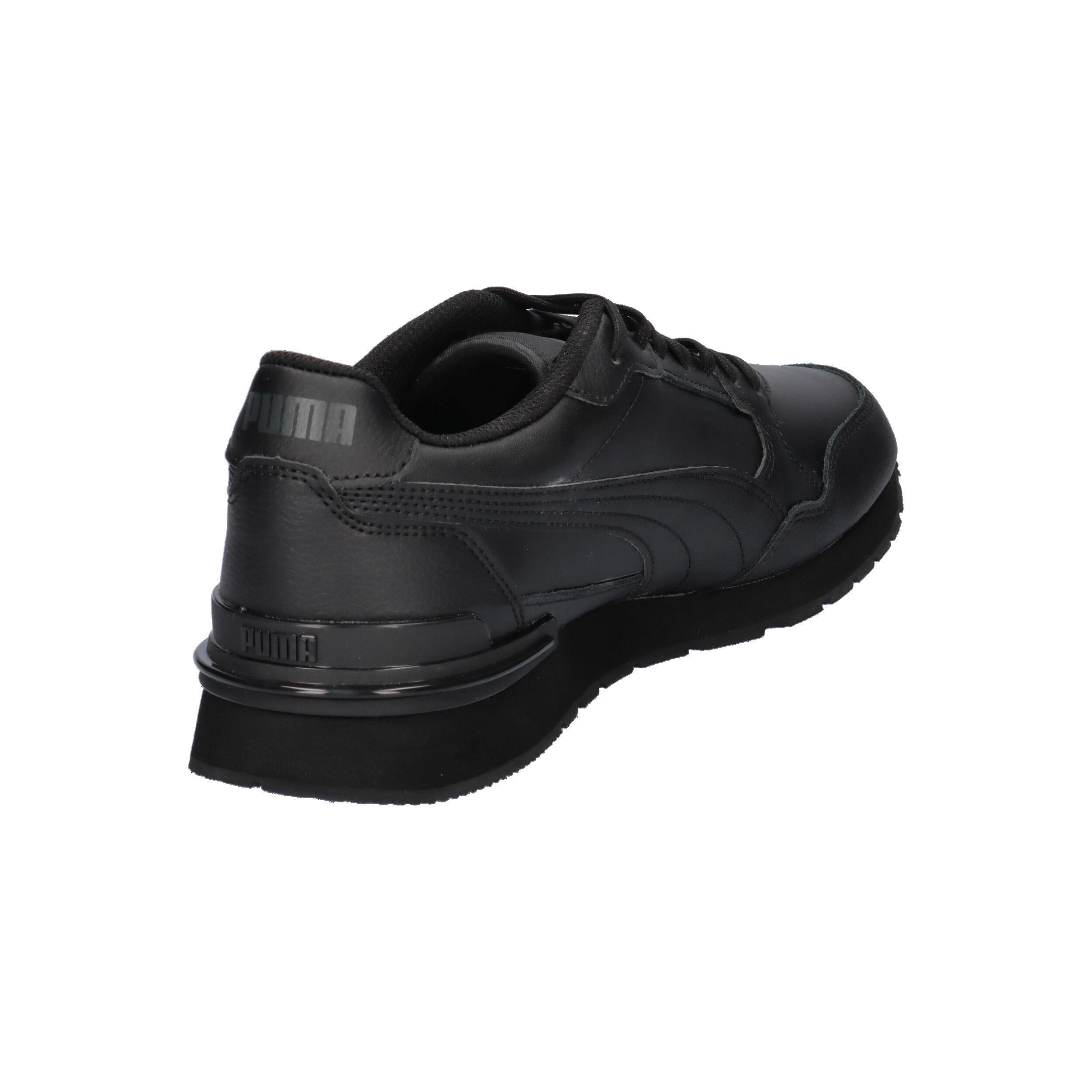 ST Runner v4 Leather Sneakers Erwachsene PUMA Black Shadow Gray 14/15