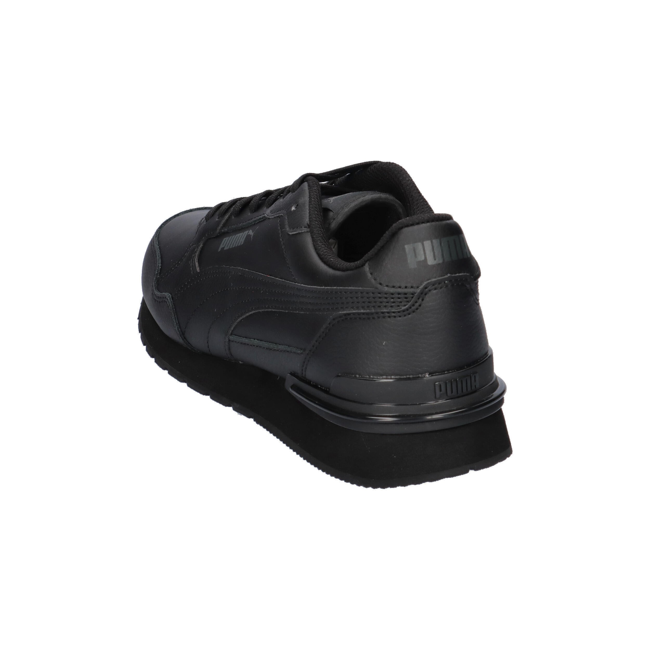 ST Runner v4 Leather Sneakers Erwachsene PUMA Black Shadow Gray 12/15