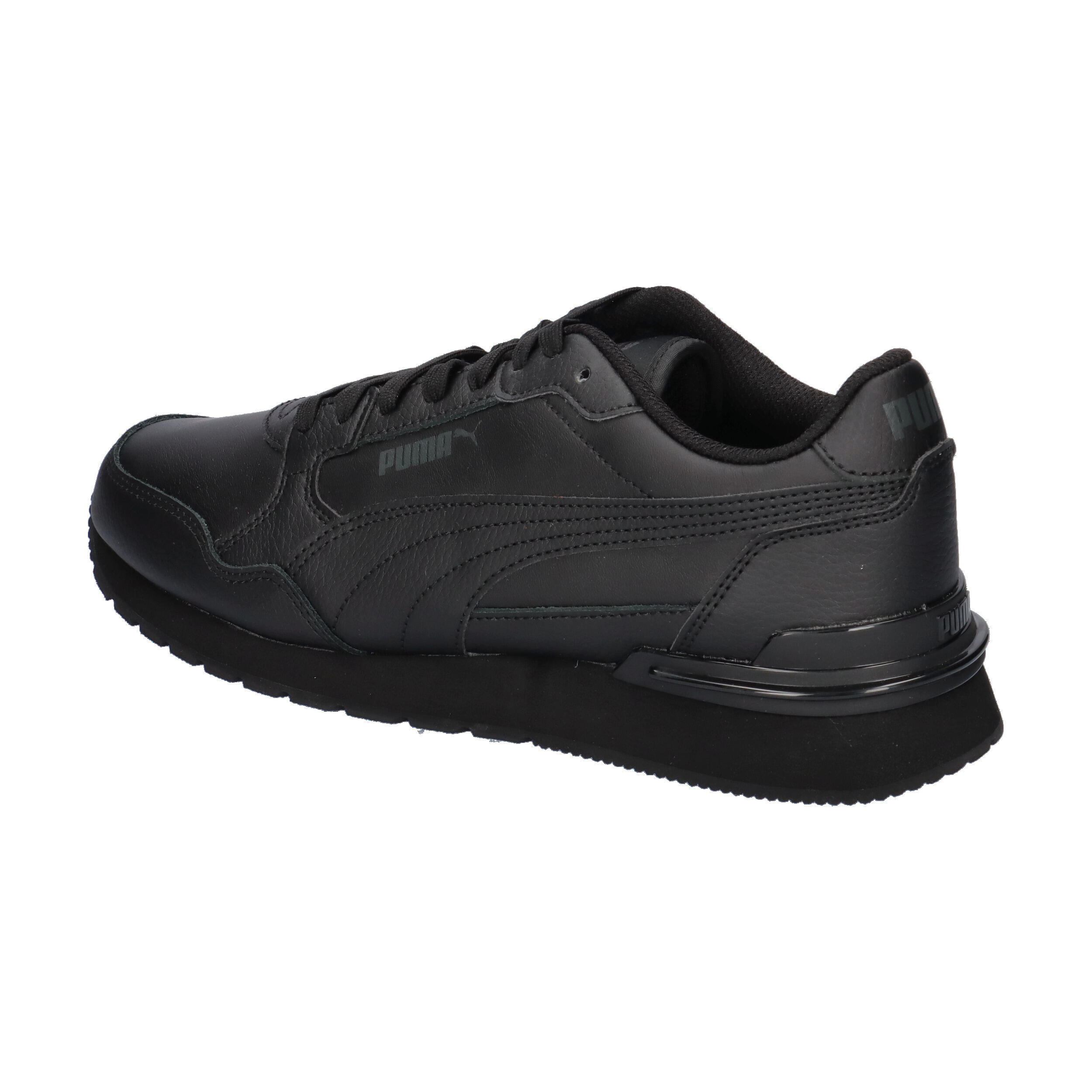 ST Runner v4 Leather Sneakers Erwachsene PUMA Black Shadow Gray 11/15