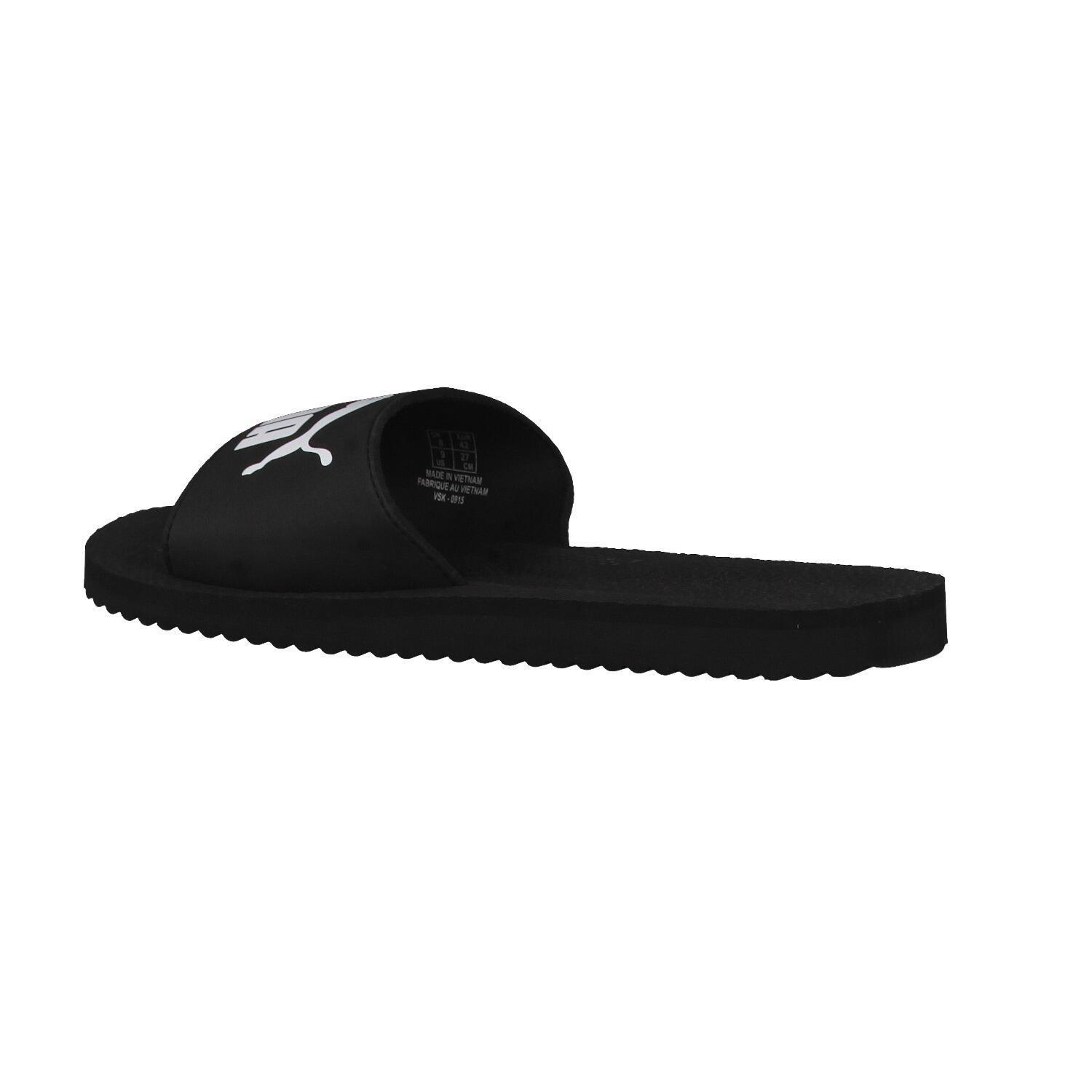 Purecat Slide Badeschuhe Erwachsene PUMA Black White 11/15