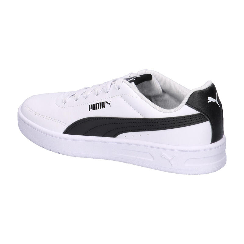 Încălțăminte fitness copii talpă amortizată Court Classic Clean alb PUMA