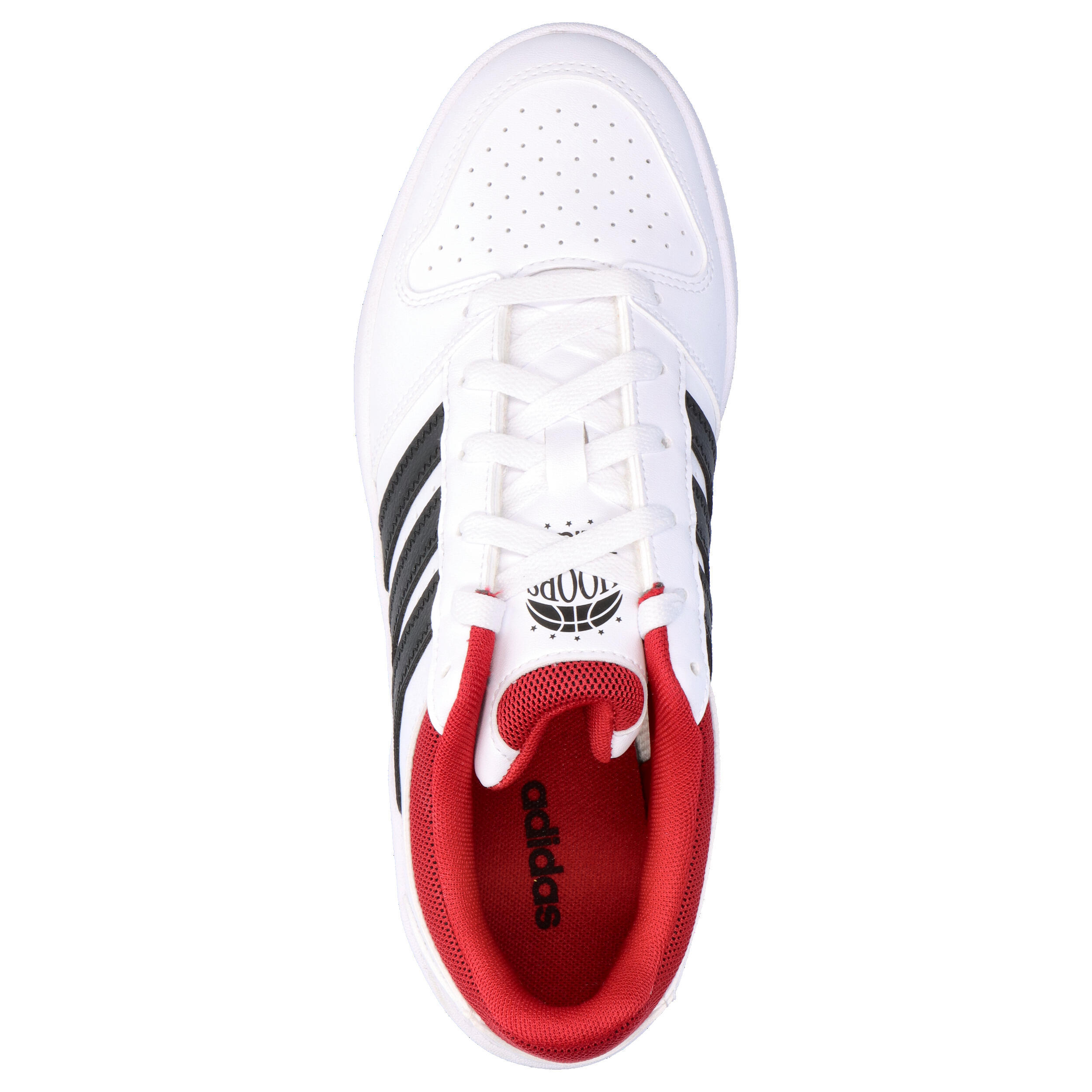 adidas Hoops Classic White Black Team Victory Red (GS) — foto 5