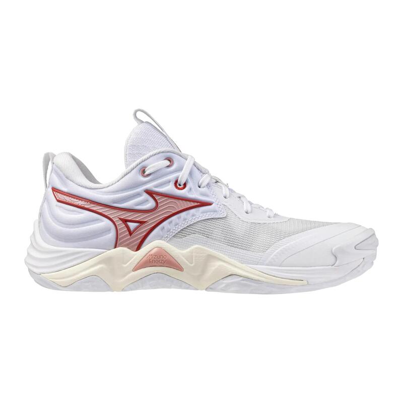 Pantofi de interior Mizuno Wave Momentum Elite pentru femei, albi