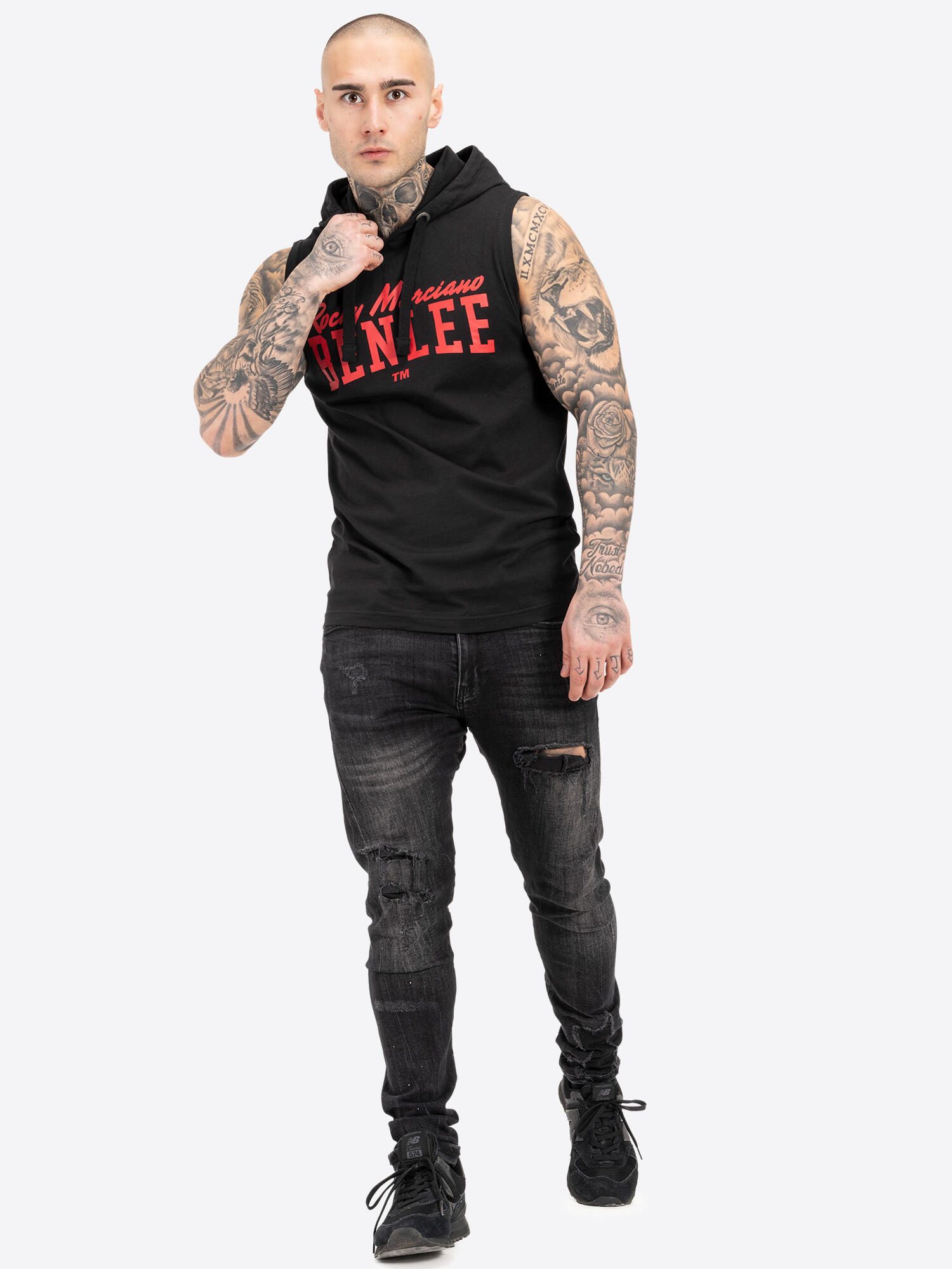 BENLEE Herren ärmelloses T-Shirt mit Kapuze normale Passform DARRY 3/5