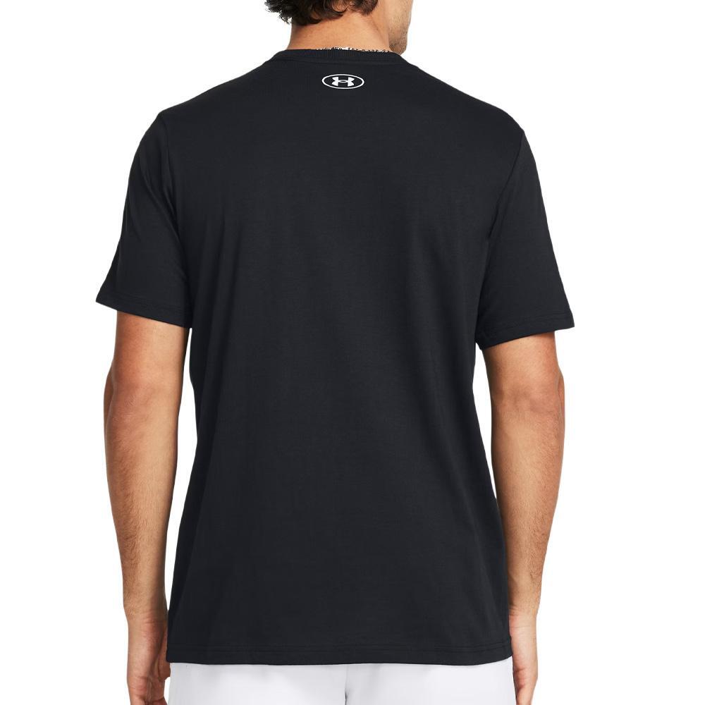 Camiseta Negra de Hombre Under Armour 3/8