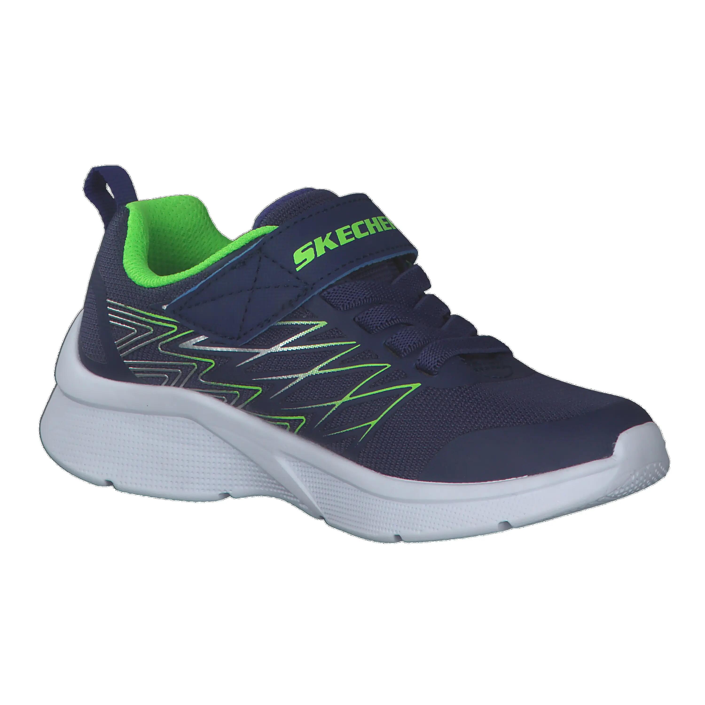 Skechers Microspec-Texlor Scarpe da Ginnastica Bambino Blu Marino/Verde Fluo 8/15