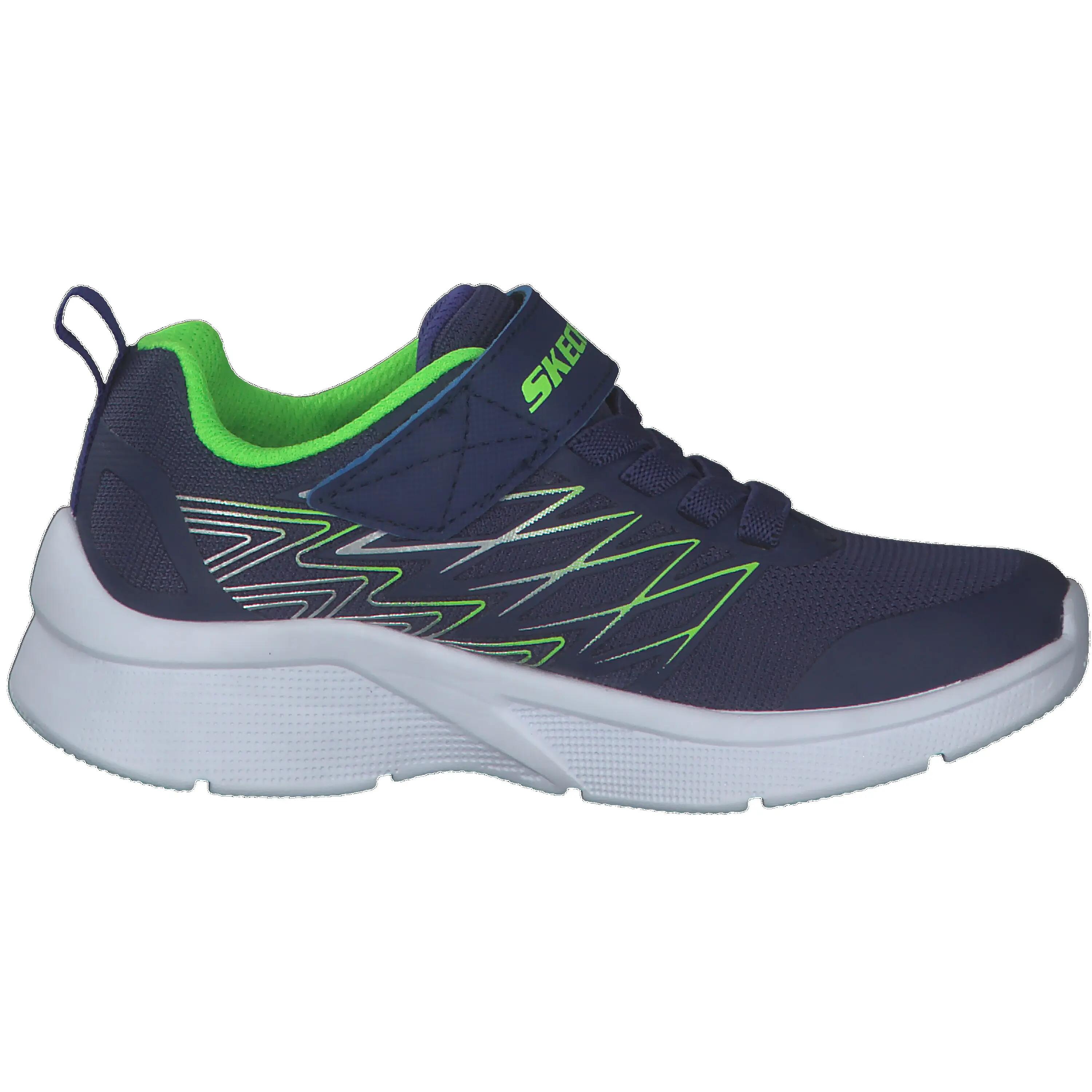 Skechers Microspec-Texlor Scarpe da Ginnastica Bambino Blu Marino/Verde Fluo 7/15