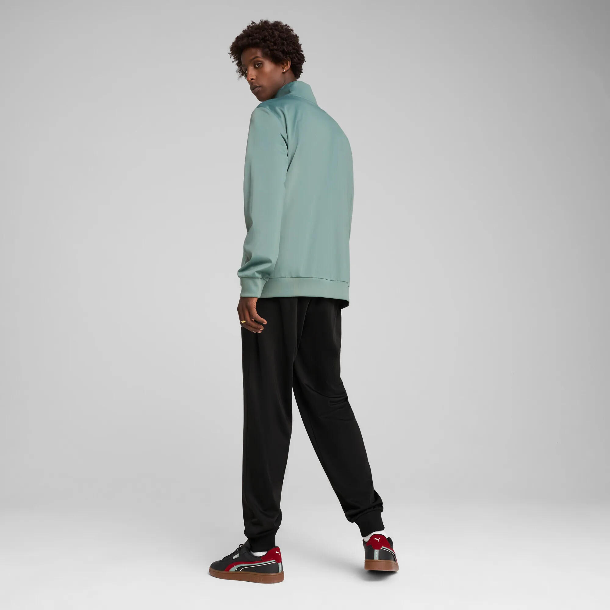 Poly Colourblock trainingspak voor heren PUMA Green Moon 12/13