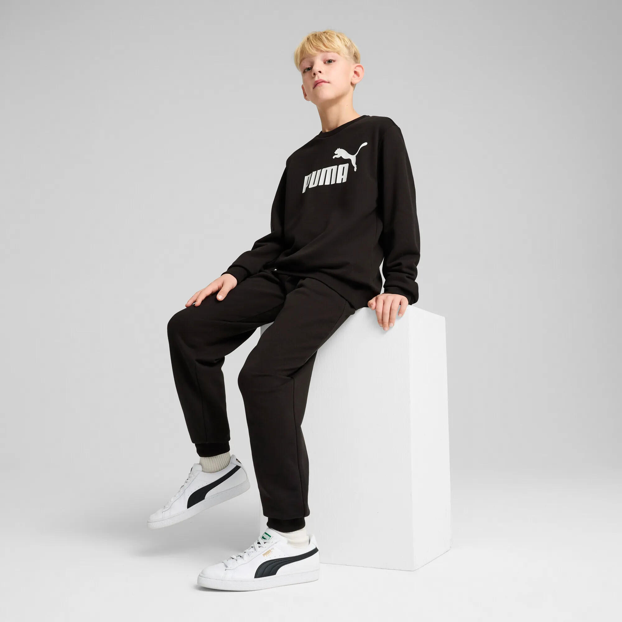 Fato-de-treino Infantil Essentials No. 1 Logo Crew PUMA Black 11/11