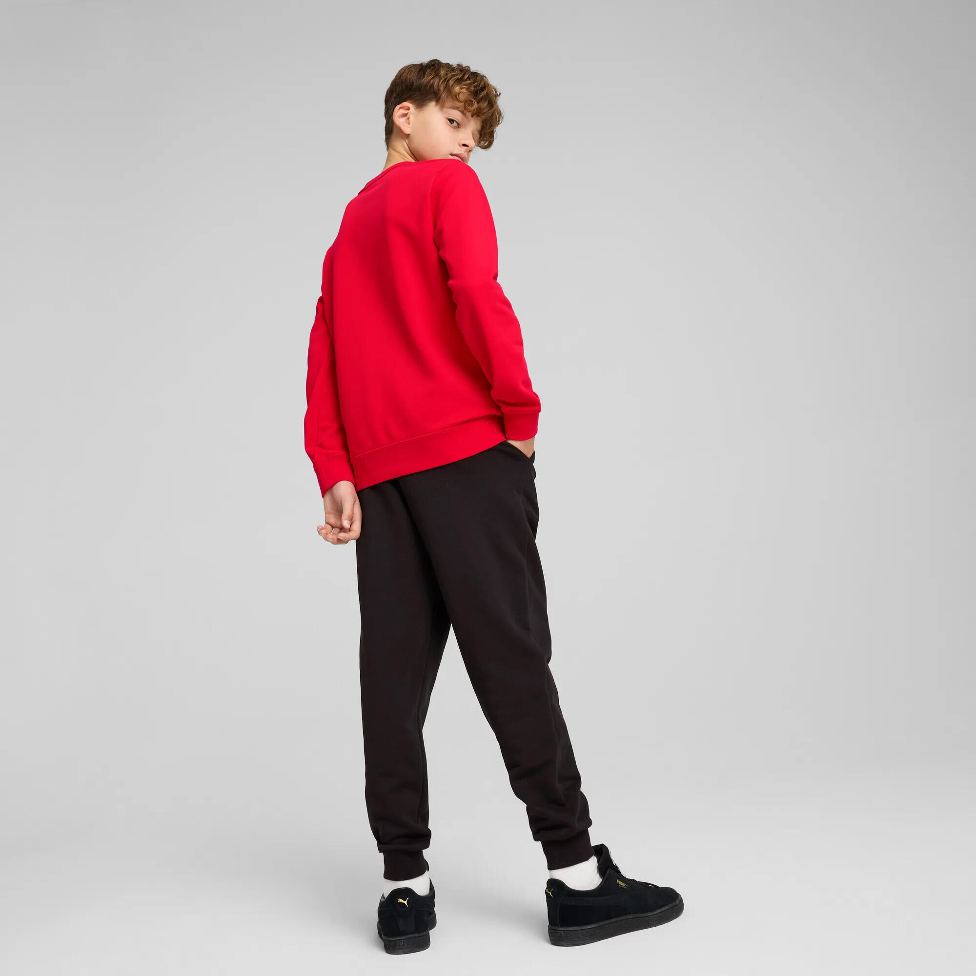 Essentials No. 1 Logo Crew Trainingsanzug Jungen PUMA For All Time Red 10/11