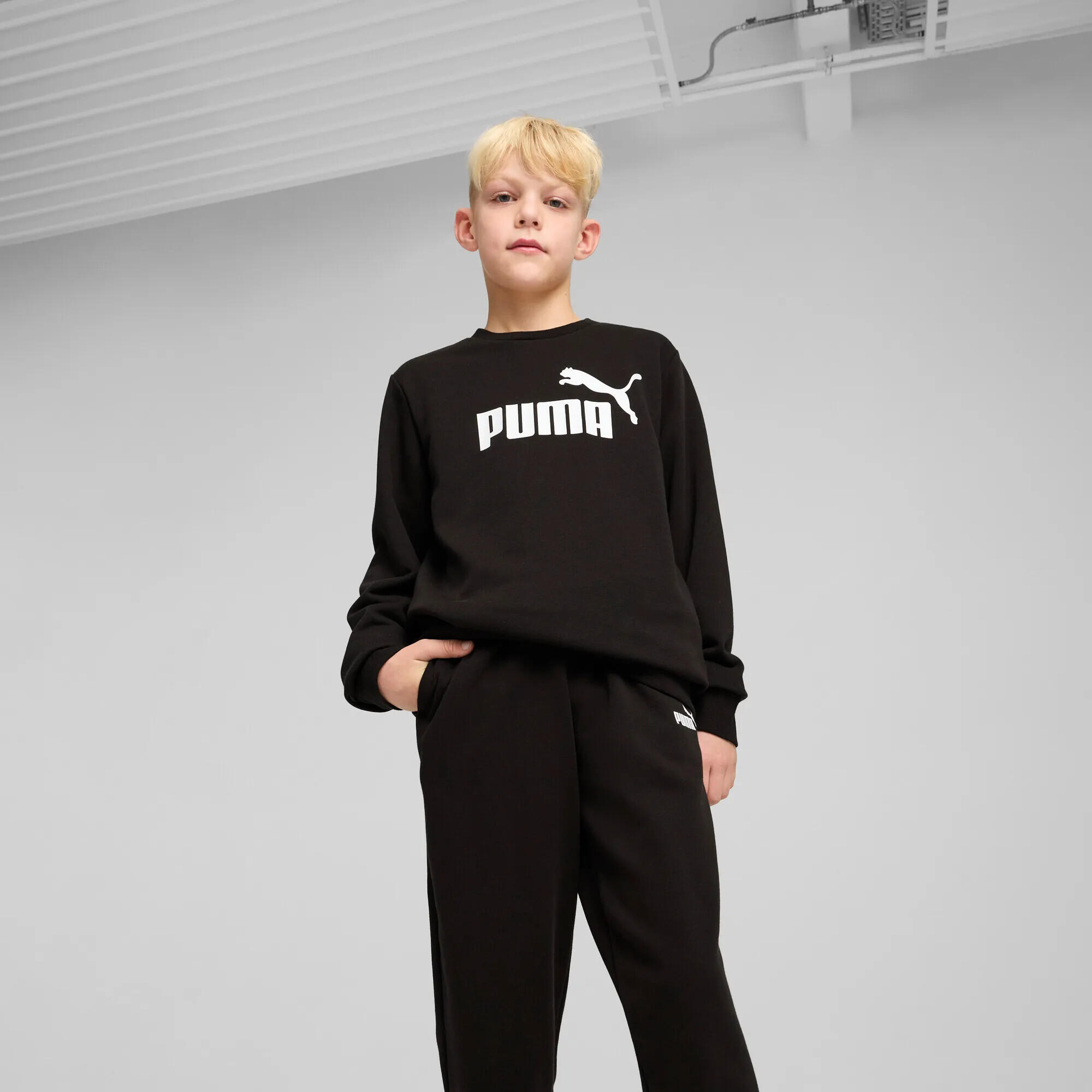 Fato-de-treino Infantil Essentials No. 1 Logo Crew PUMA Black 9/11