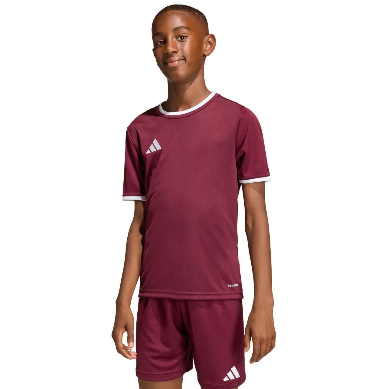 ADIDAS, maillot de football enfant, Climacool, BORDEAUX 5/12