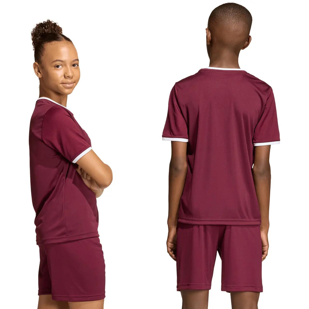 ADIDAS, maillot de football enfant, Climacool, BORDEAUX 4/12
