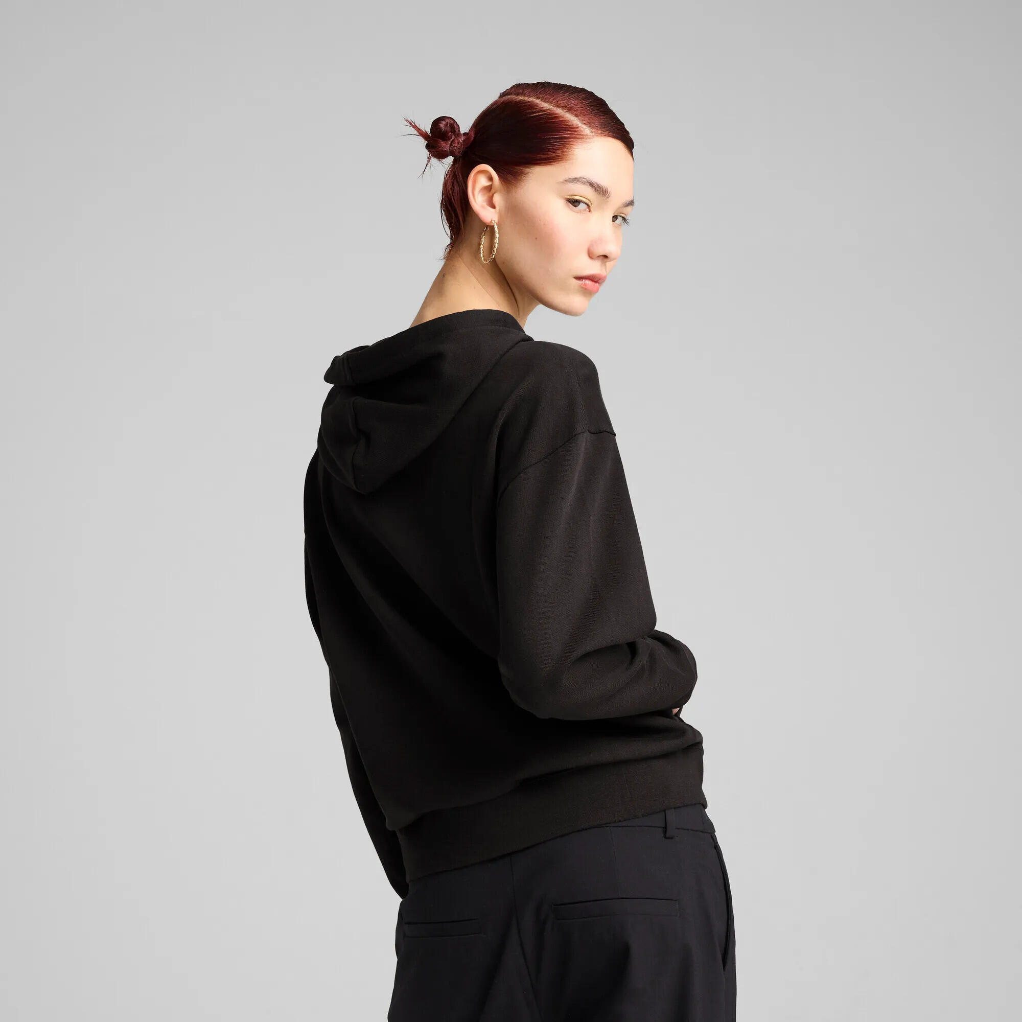 Felpa con cappuccio ESS ELEVATED Comfort da donna PUMA Black 12/13