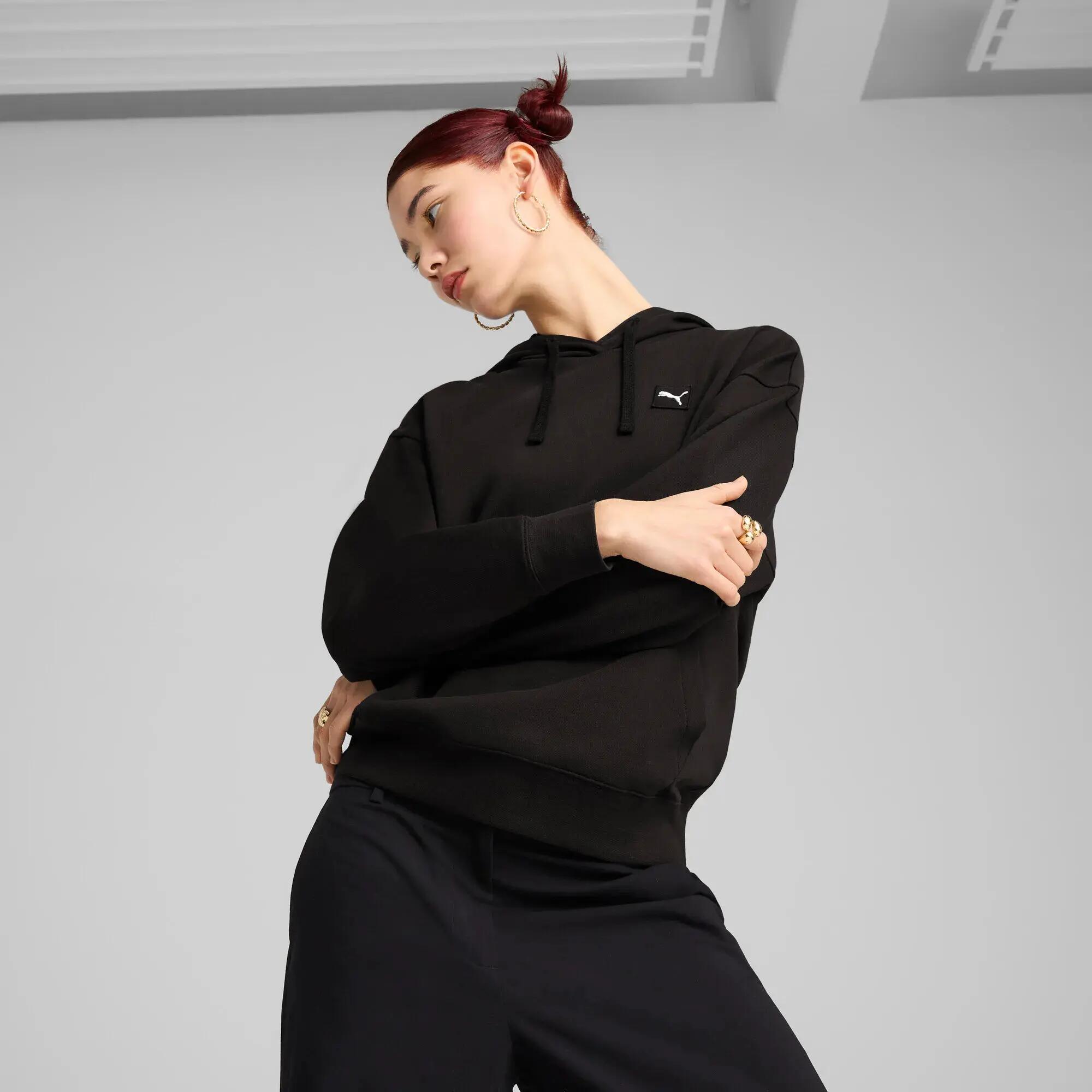 ESS ELEVATED Bequemer Hoodie Damen PUMA Black 9/13