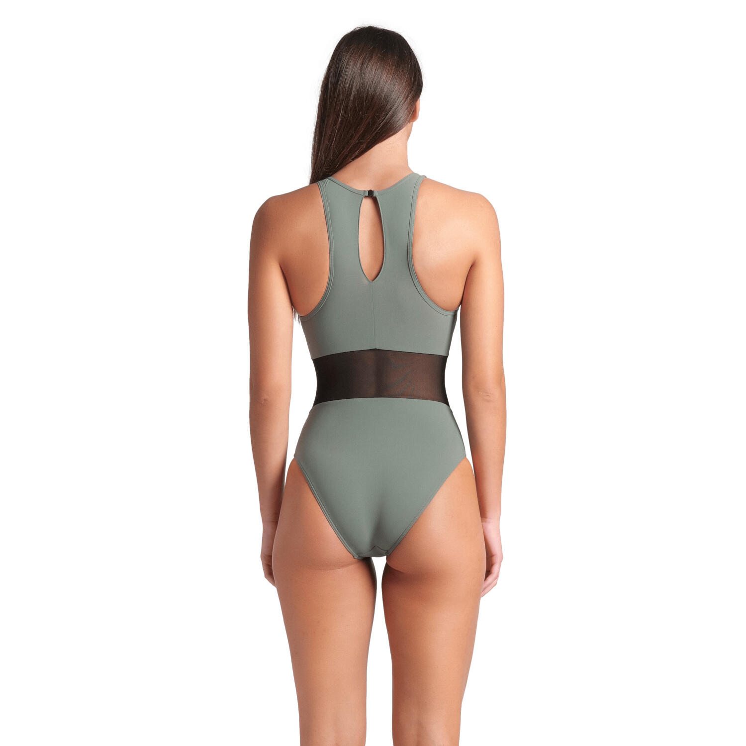 Dames Vent Mesh Panels Badpak Groen 10/10