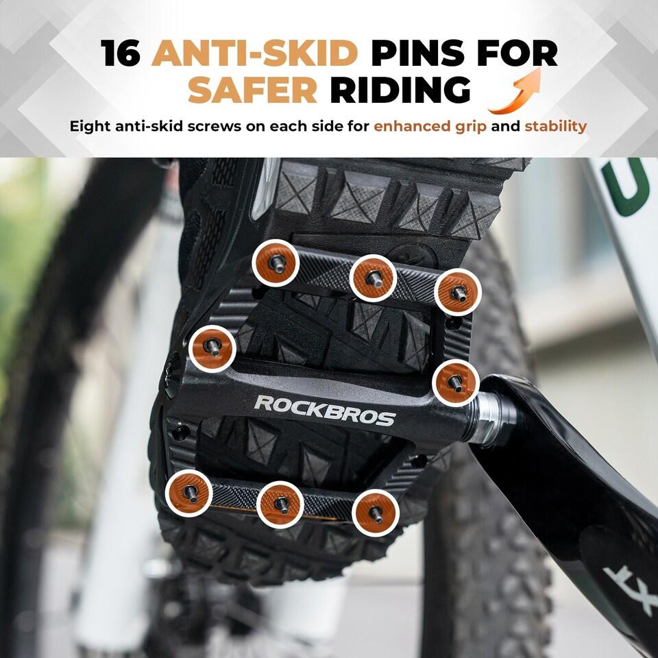 ROCKBROS Flat Pedale für MTB/Fahrrad 4/6