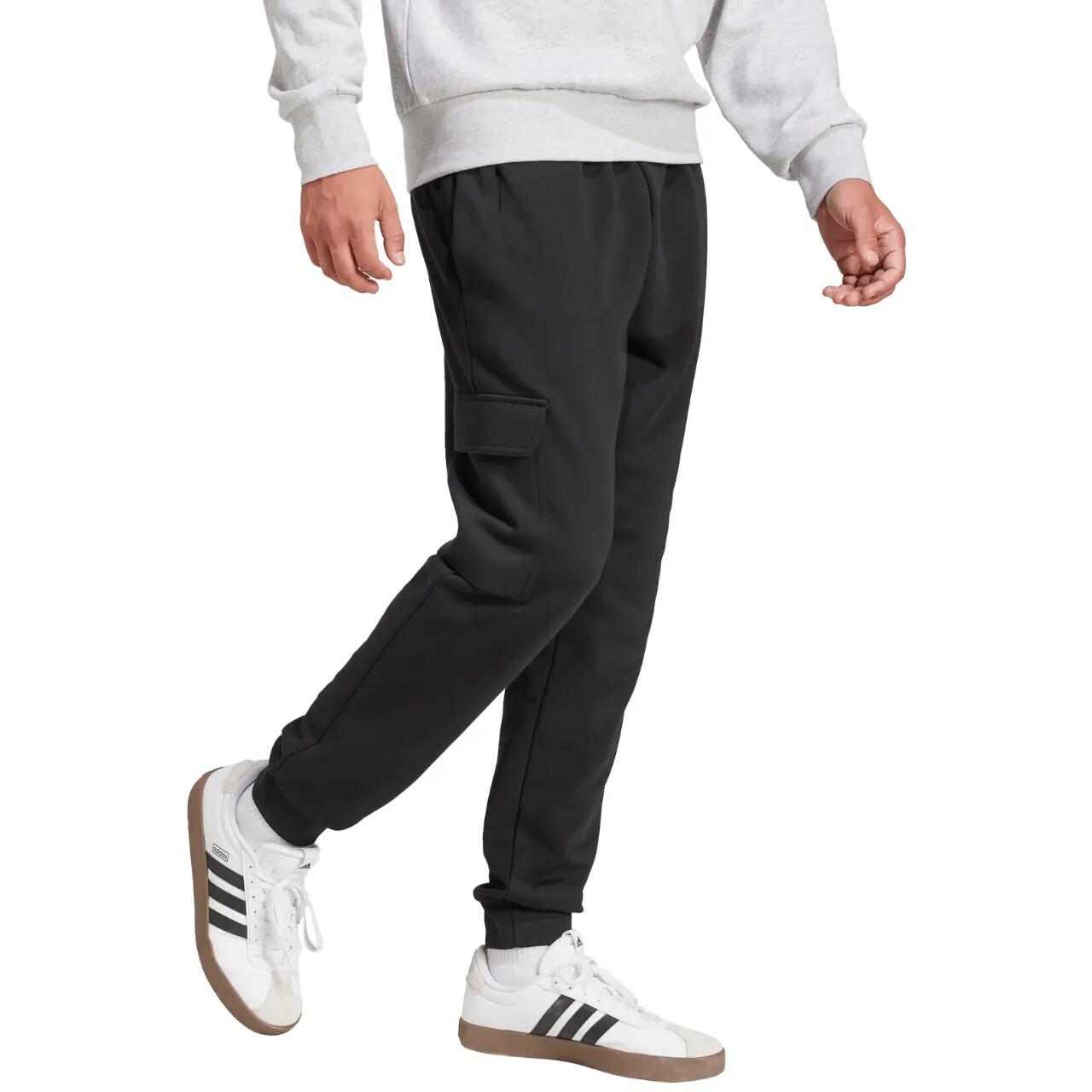 Spodnie męskie adidas Essentials Feelcozy Fleece Cargo - czarne 4/11