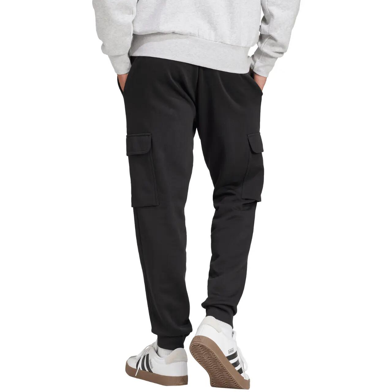 Spodnie męskie adidas Essentials Feelcozy Fleece Cargo - czarne 3/11
