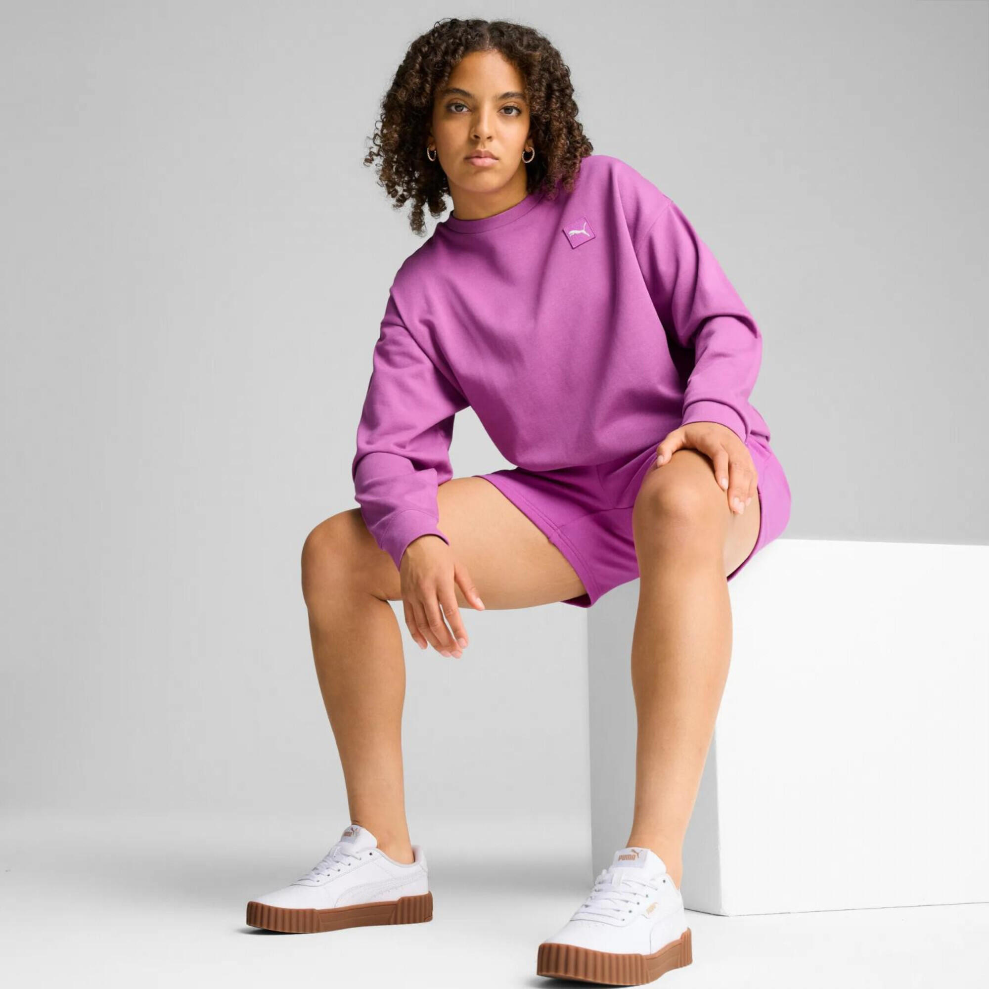 ESS ELEVATED Bequemer Crewneck Damen PUMA Wild Berry Purple 11/11