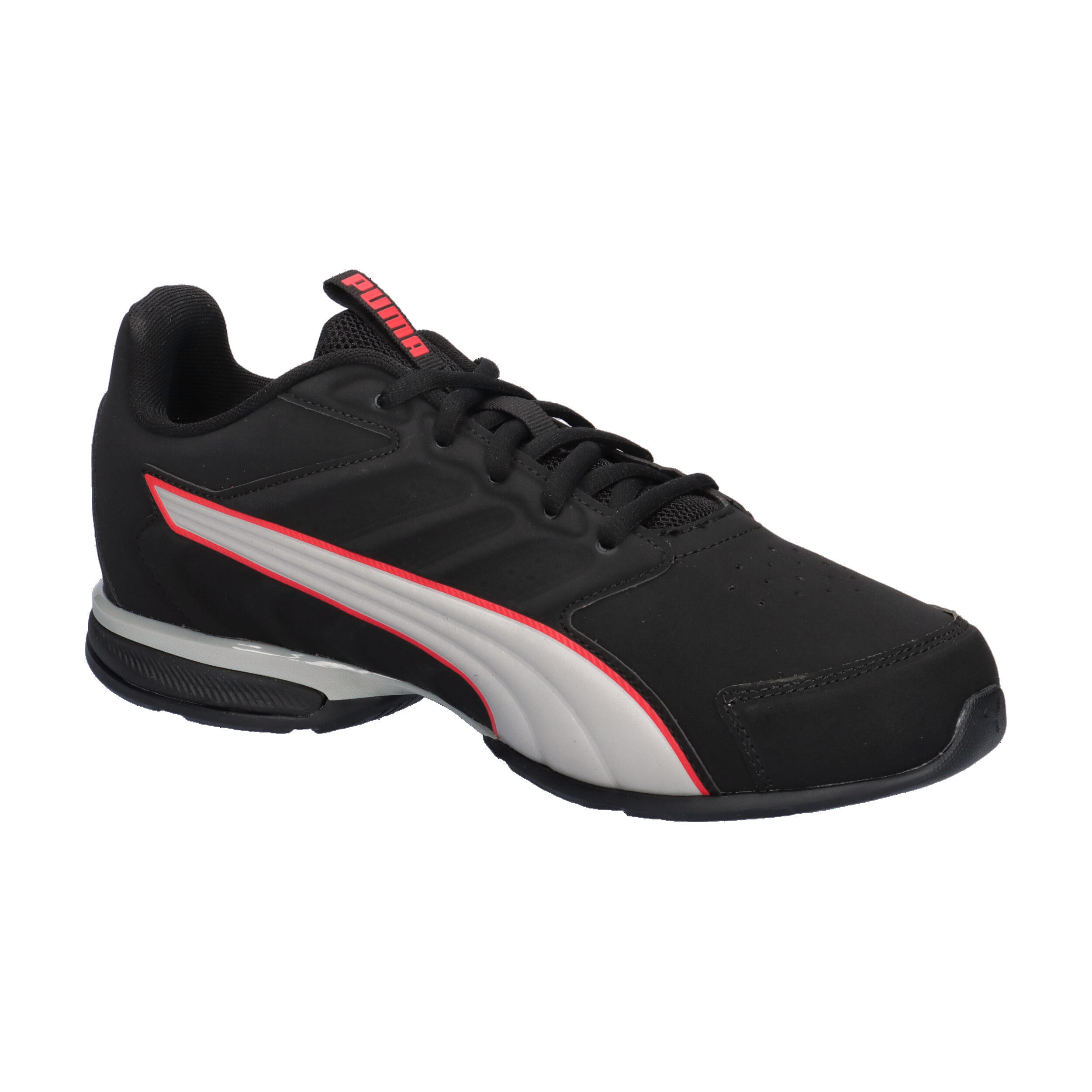 Puma Herren Electro SL Sneaker Turnschuhe 313092 05 Black-Grey Echo Red 8/15