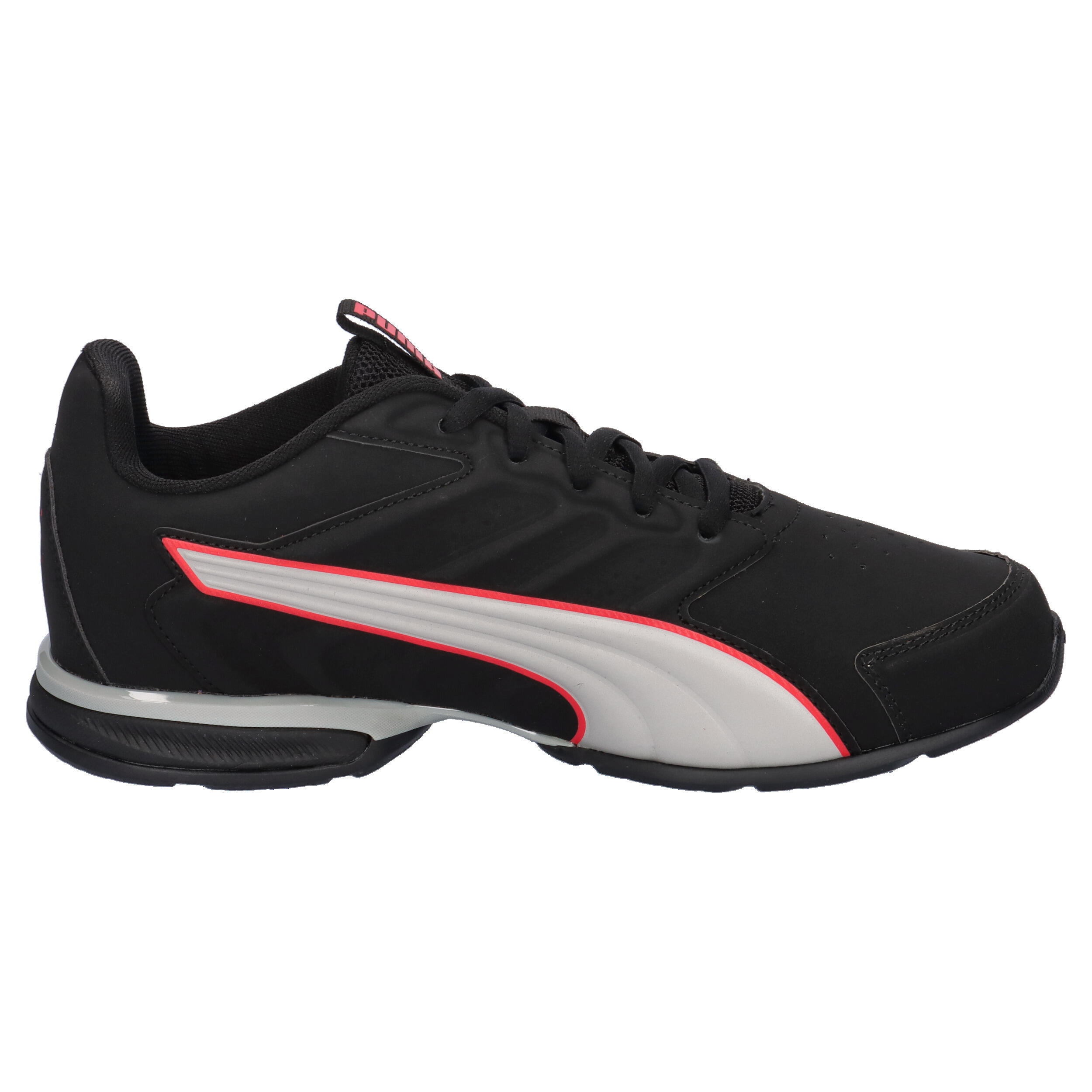Puma Herren Electro SL Sneaker Turnschuhe 313092 05 Black-Grey Echo Red 7/15