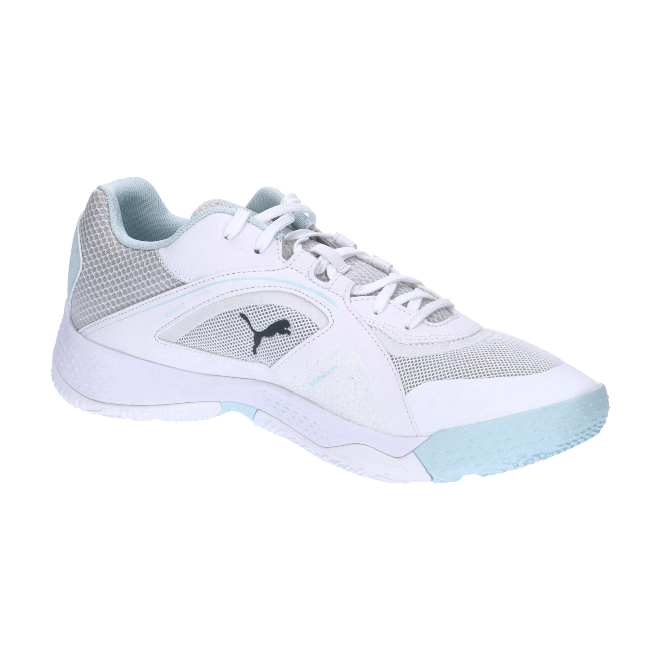 Chaussures de sport en salle Solarstrike II PUMA White Shadow Gray Nitro Blue 8/15