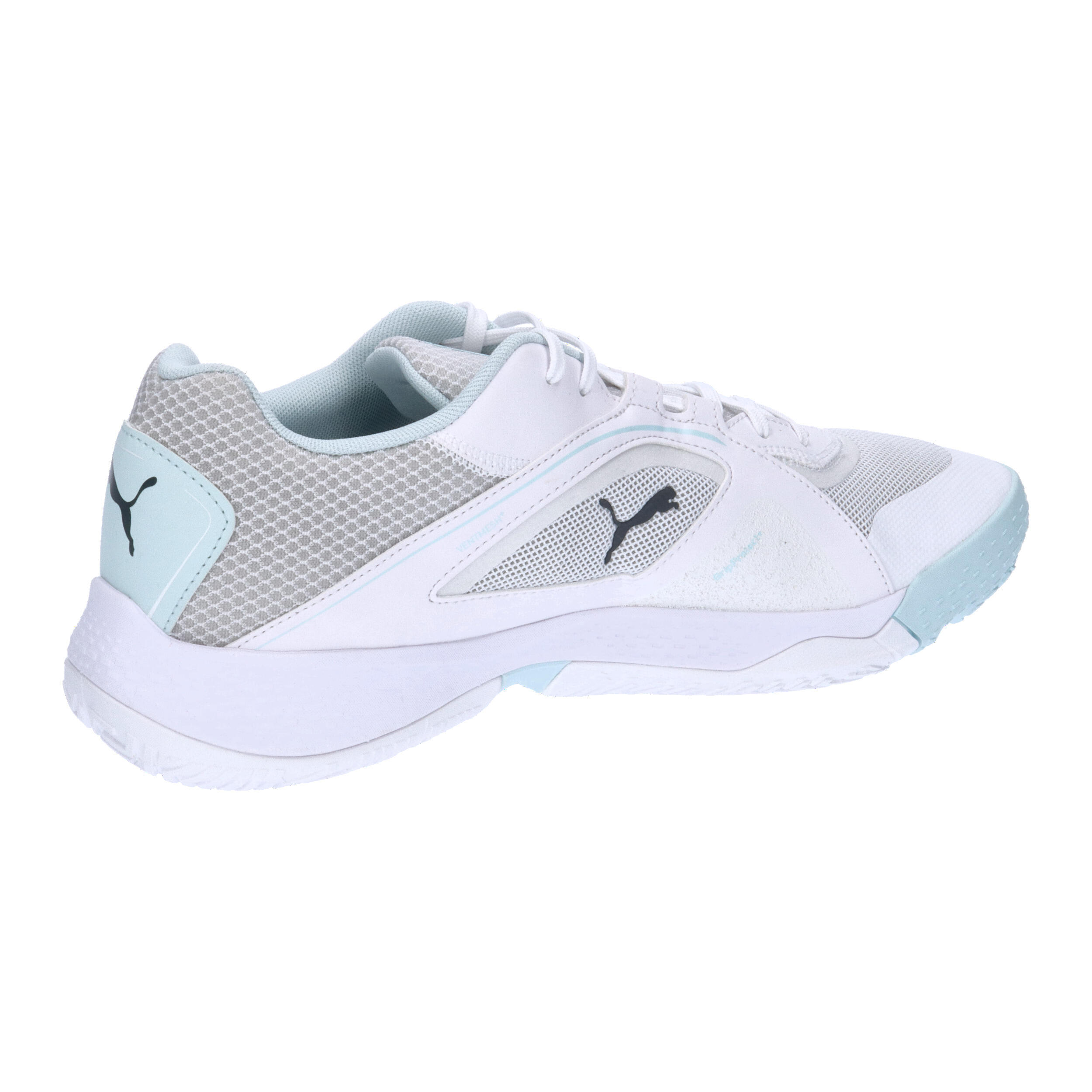 Chaussures de sport en salle Solarstrike II PUMA White Shadow Gray Nitro Blue 15/15