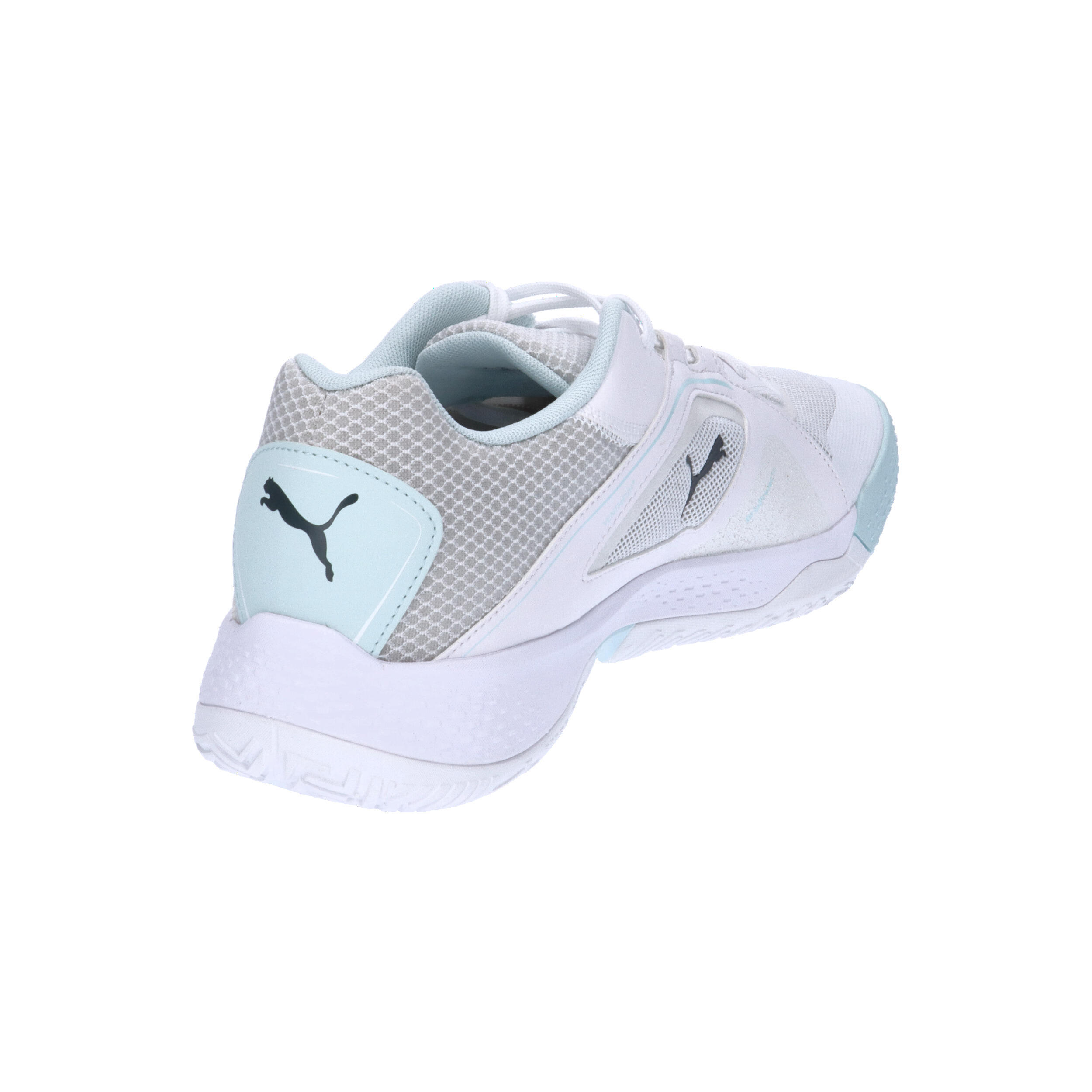 Chaussures de sport en salle Solarstrike II PUMA White Shadow Gray Nitro Blue 14/15