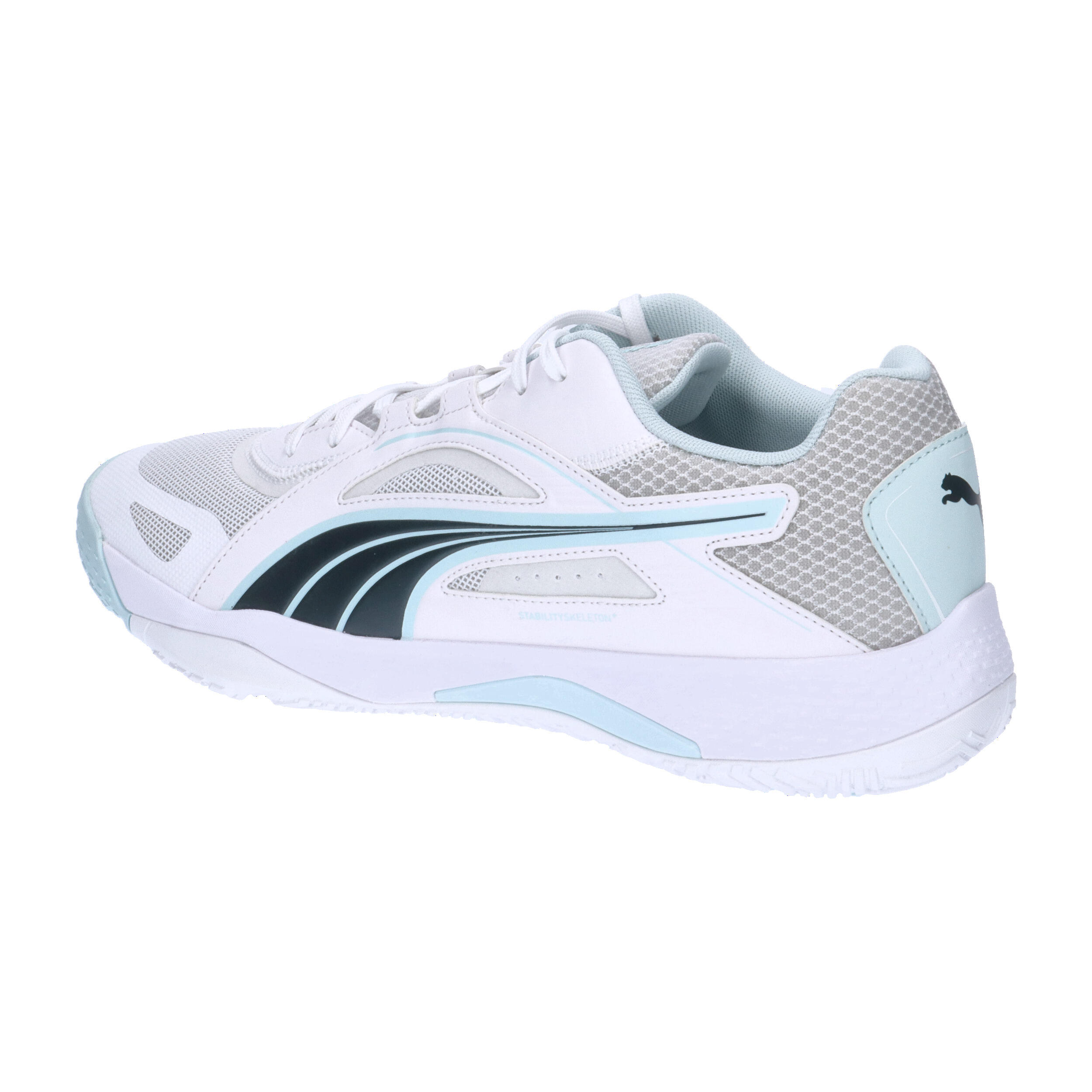 Chaussures de sport en salle Solarstrike II PUMA White Shadow Gray Nitro Blue 11/15