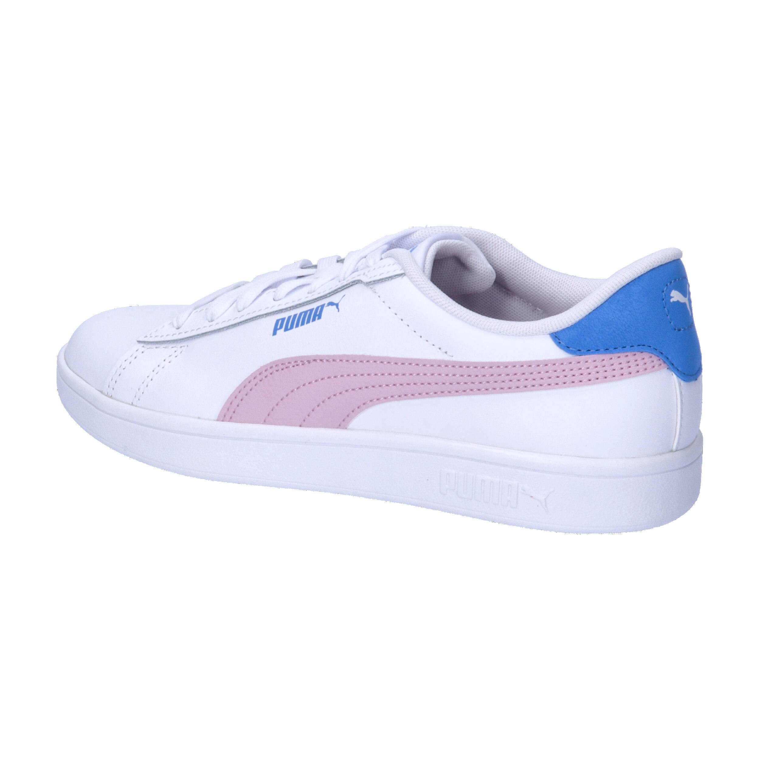 Sneakers Smash 3.0 Leather da ragazzi PUMA White Grape Mist Blue Skies Purple 11/15