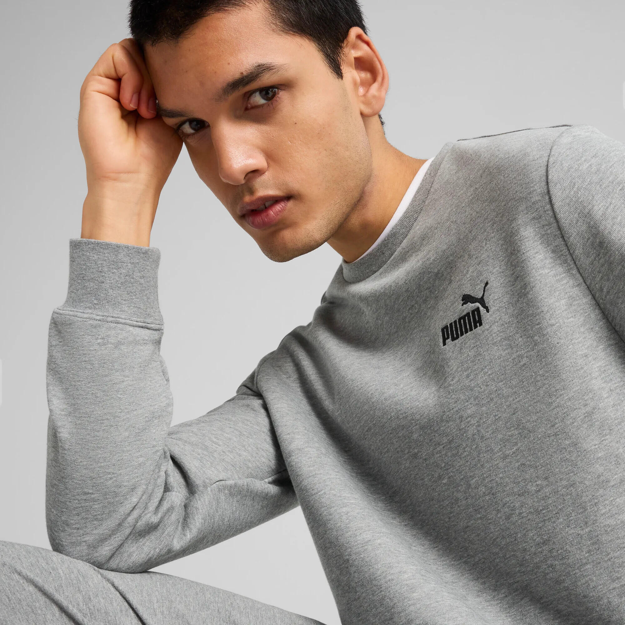 Essentials Small No. 1 Logo Crewneck Herren PUMA Medium Gray Heather 13/13