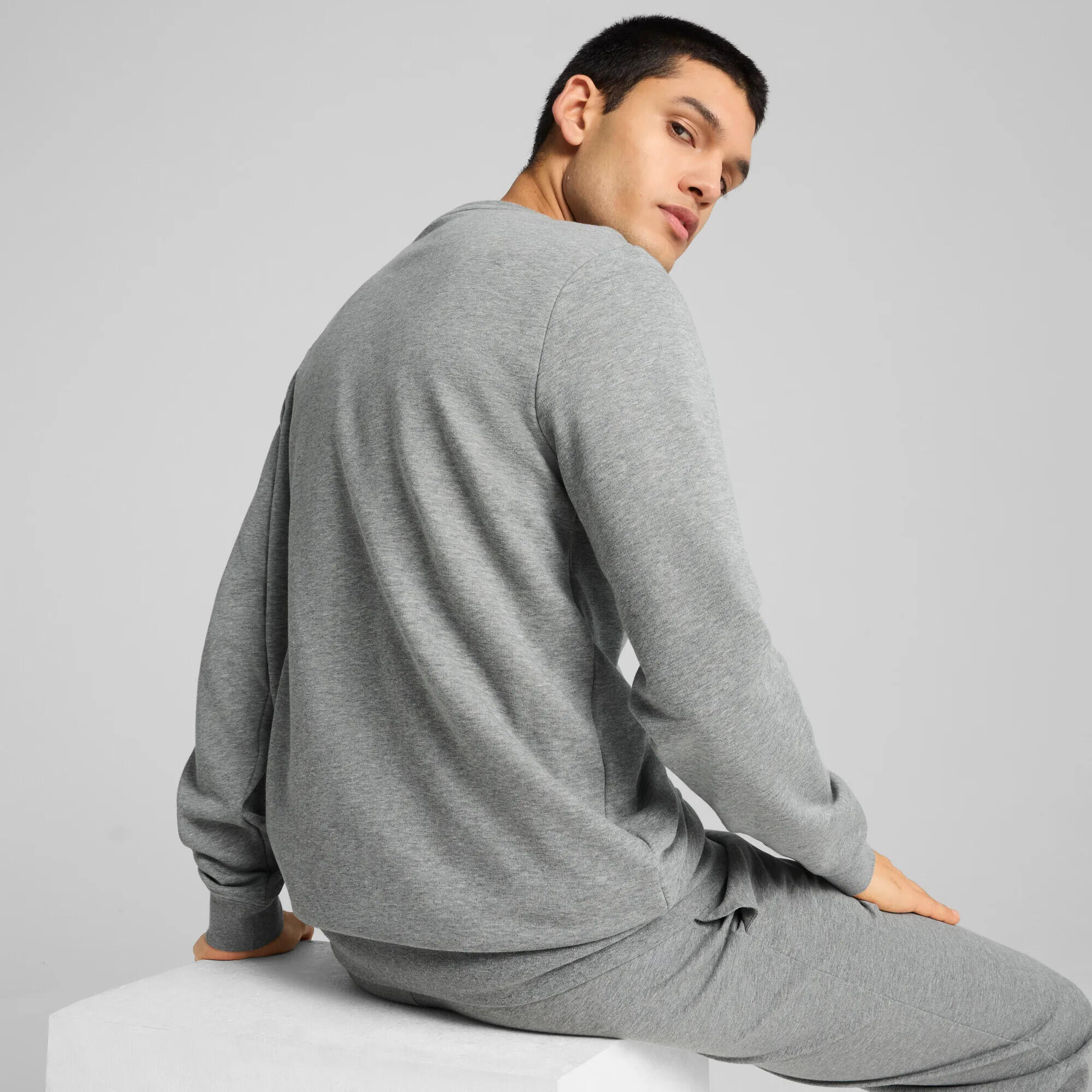 Essentials Small No. 1 Logo Crewneck Herren PUMA Medium Gray Heather 12/13