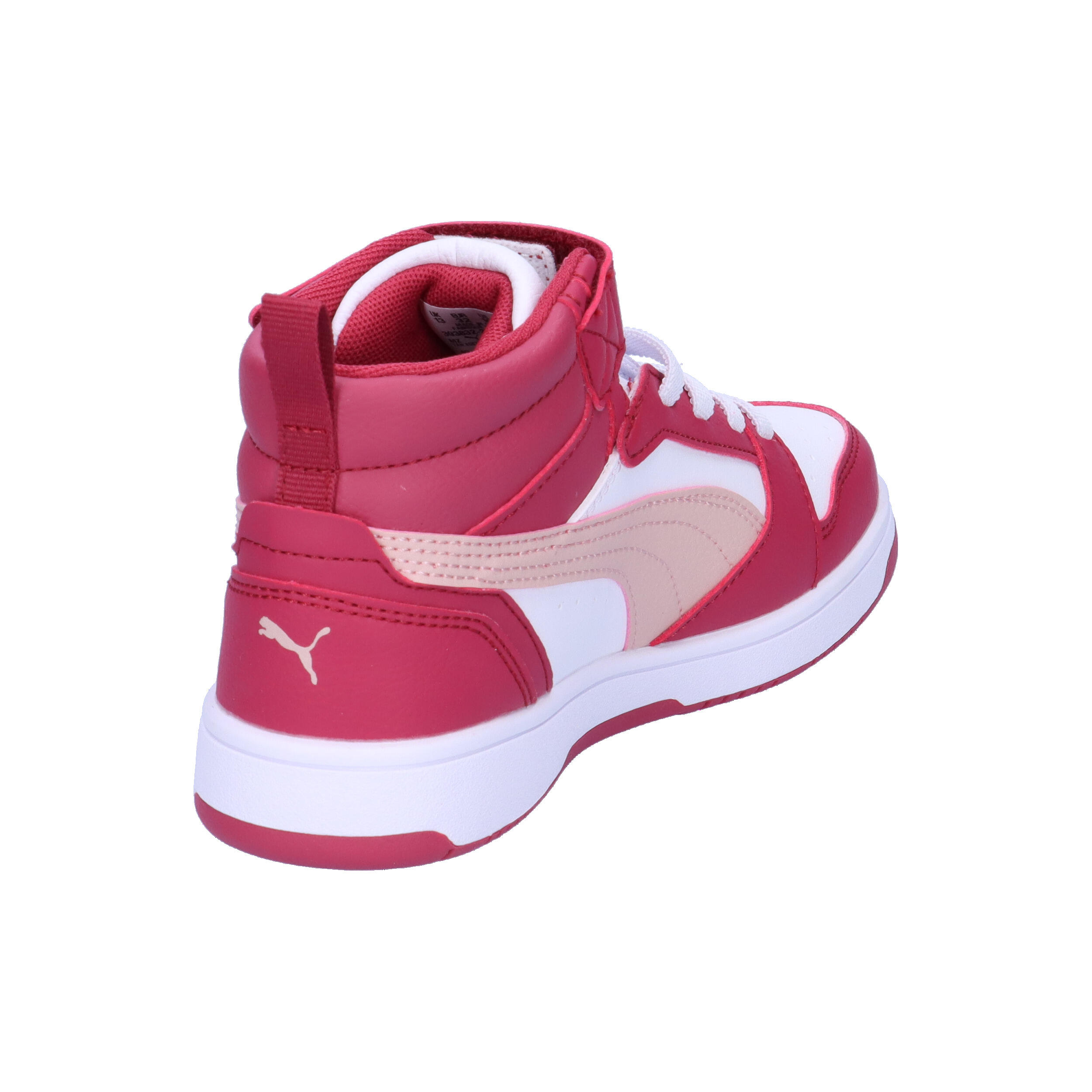 Rebound V6 Mid Sneakers Kinder PUMA Port Rose Quartz White Red Pink 14/15