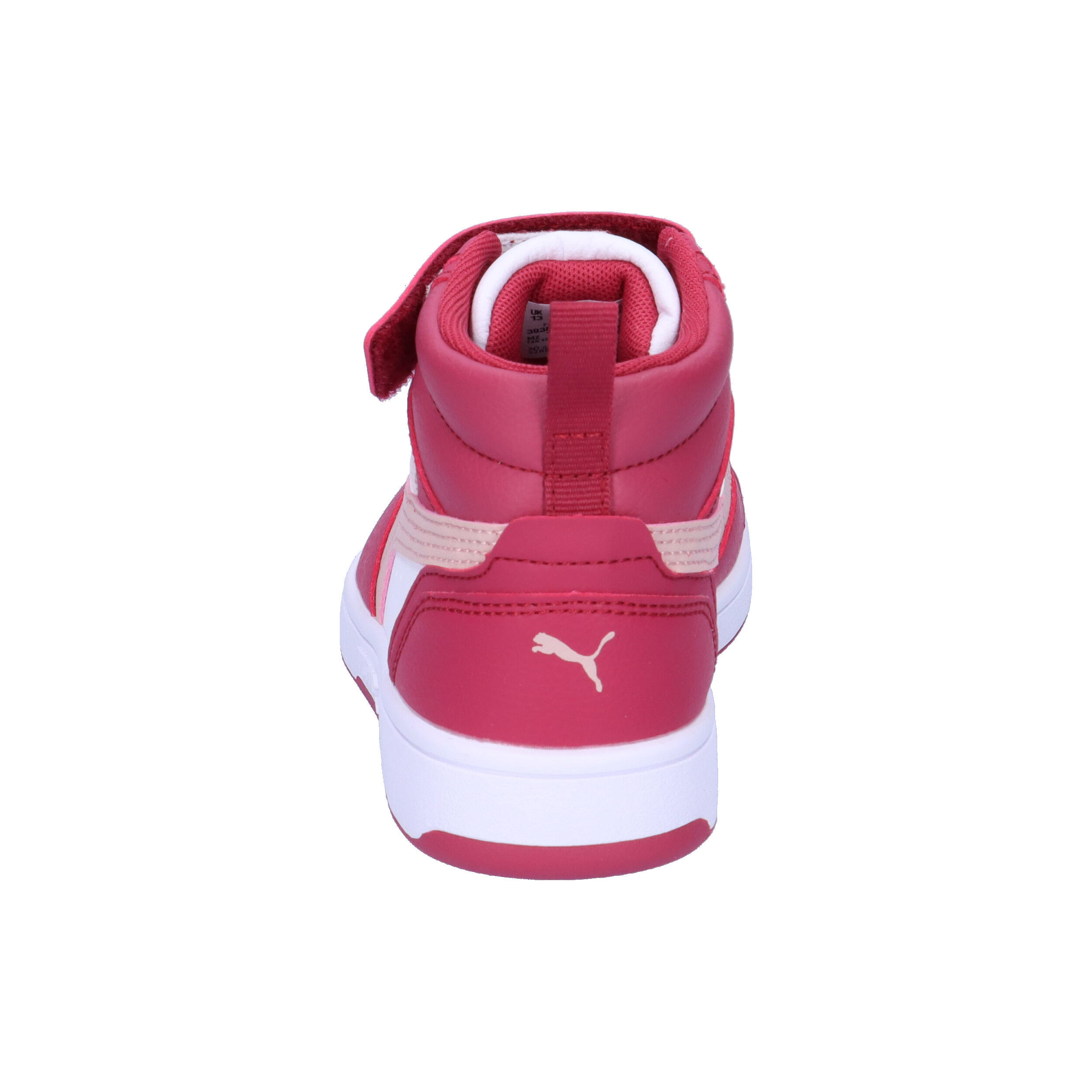 Rebound V6 Mid Sneakers Kinder PUMA Port Rose Quartz White Red Pink 13/15