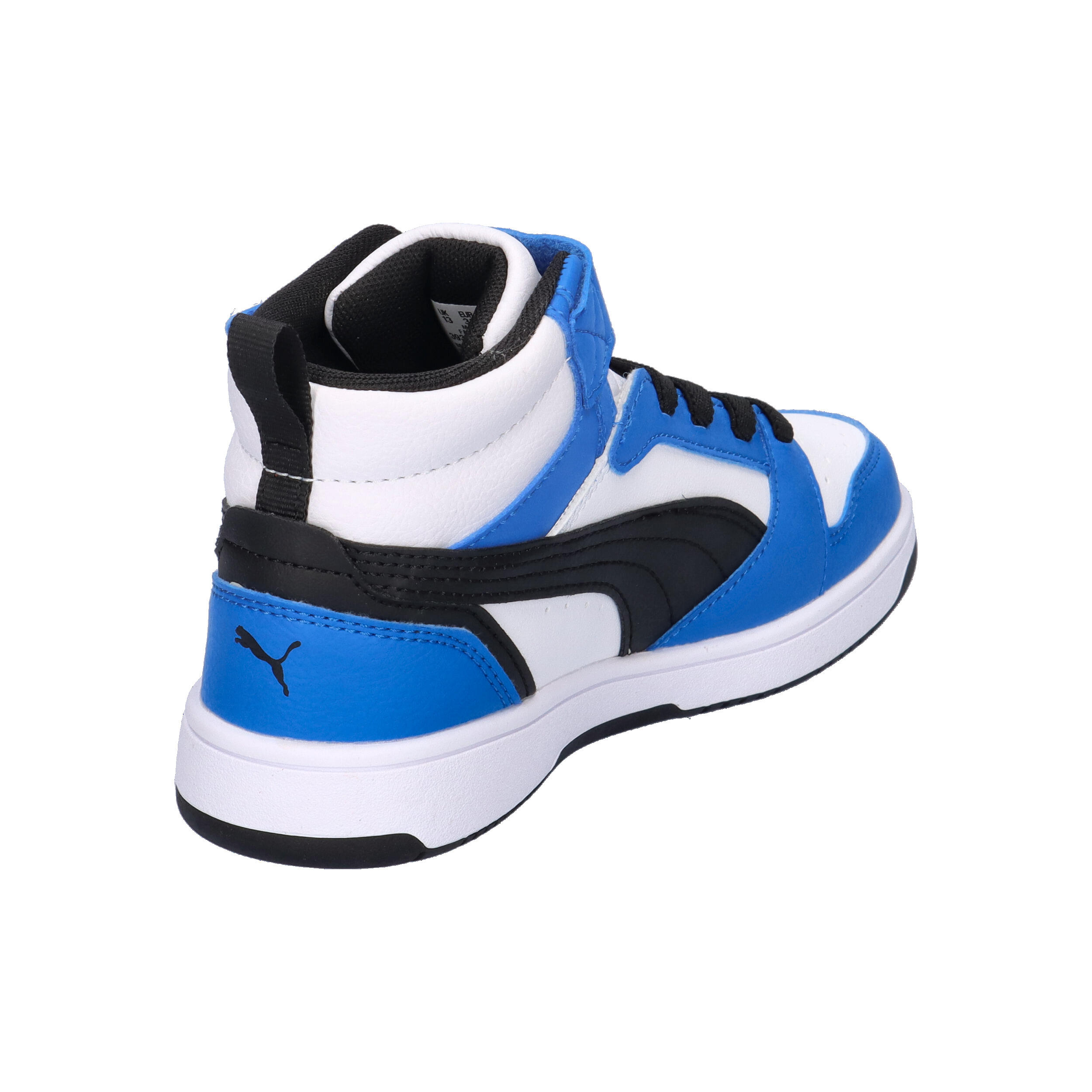 Rebound V6 Mid Sneakers Kinder PUMA White Black Racing Blue 14/15