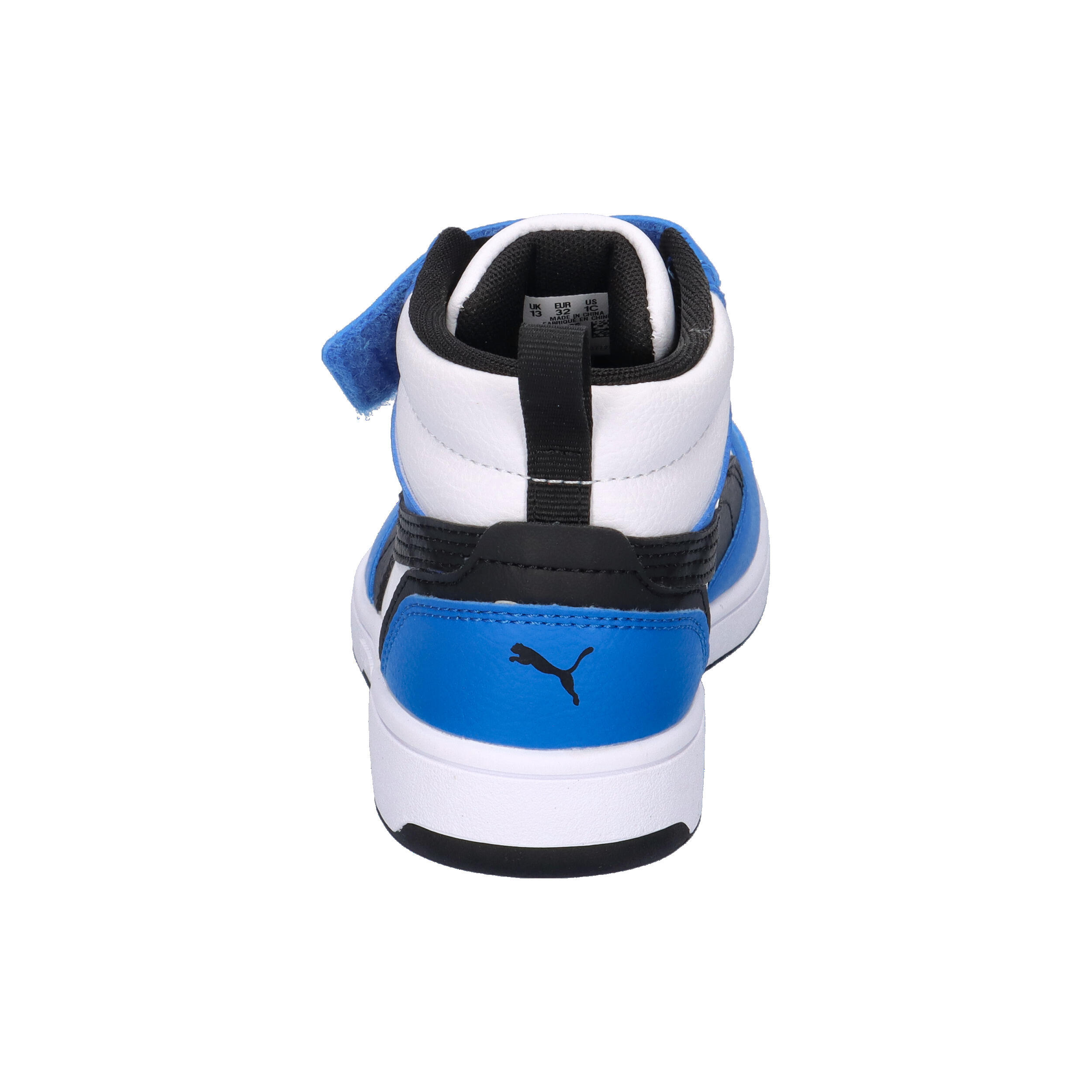 Rebound V6 Mid Sneakers Kinder PUMA White Black Racing Blue 13/15