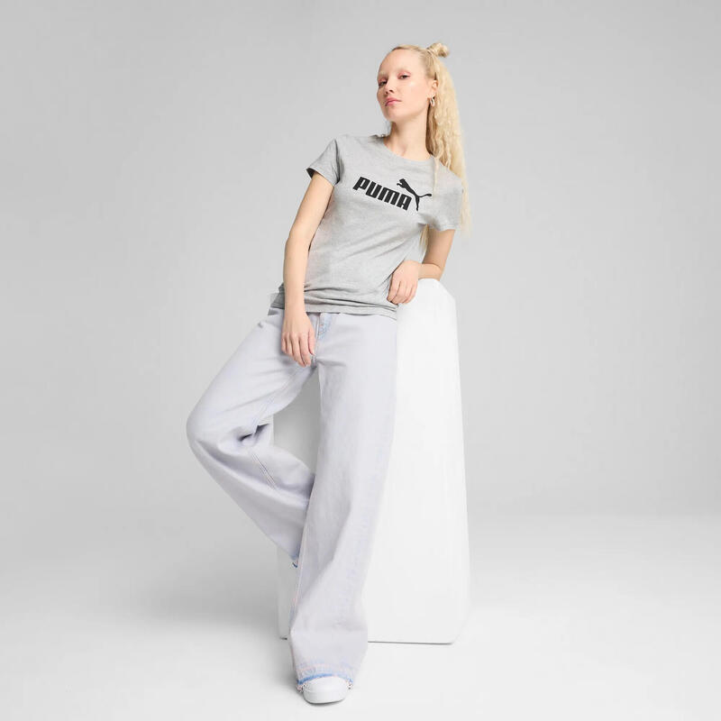 Tricou femei Puma Ess No. 1 Logo Tee, Gri