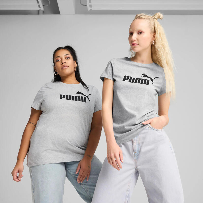 Tricou femei Puma Ess No. 1 Logo Tee, Gri