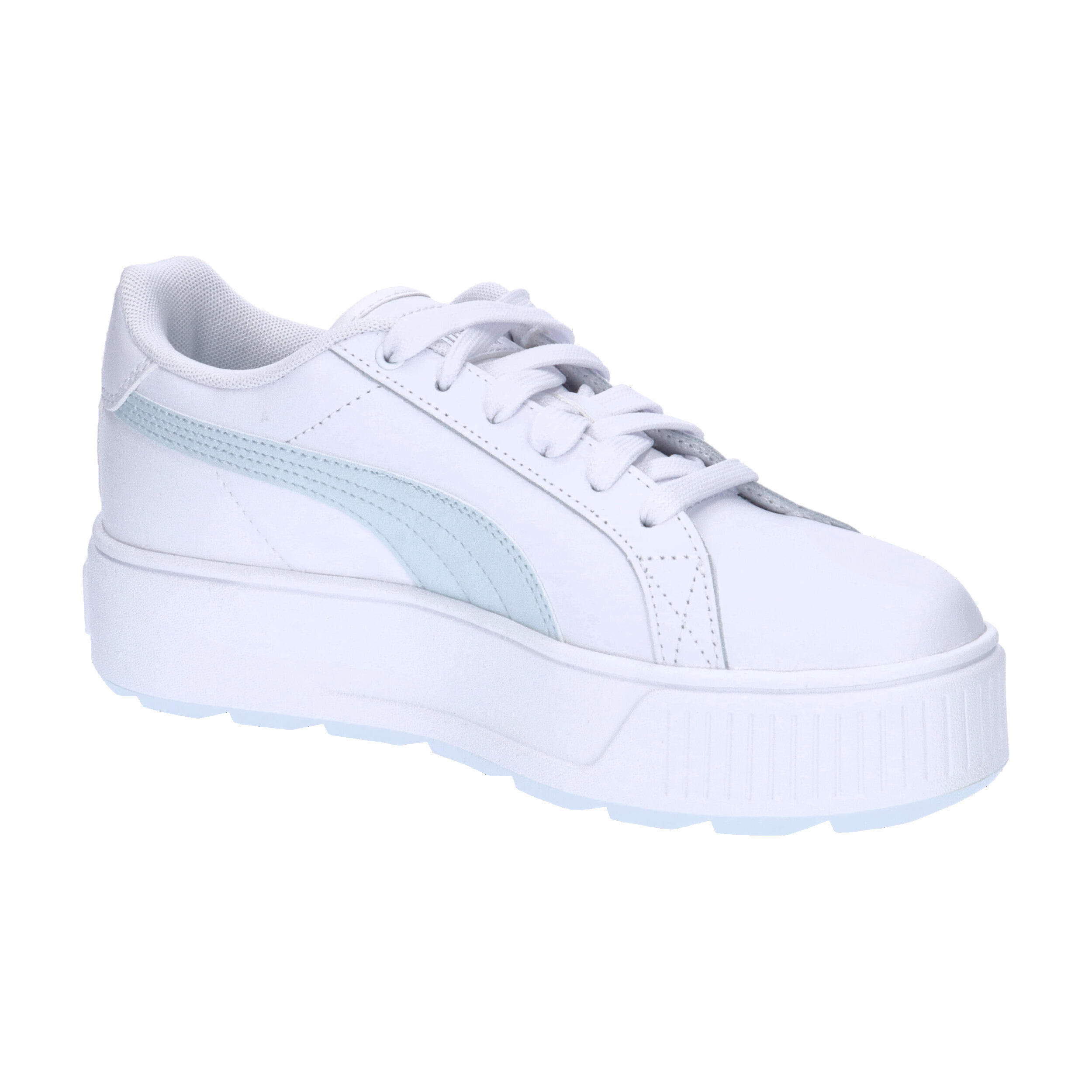 Karmen L Sneakers Damen PUMA White Dewdrop Silver Blue Metallic 8/15