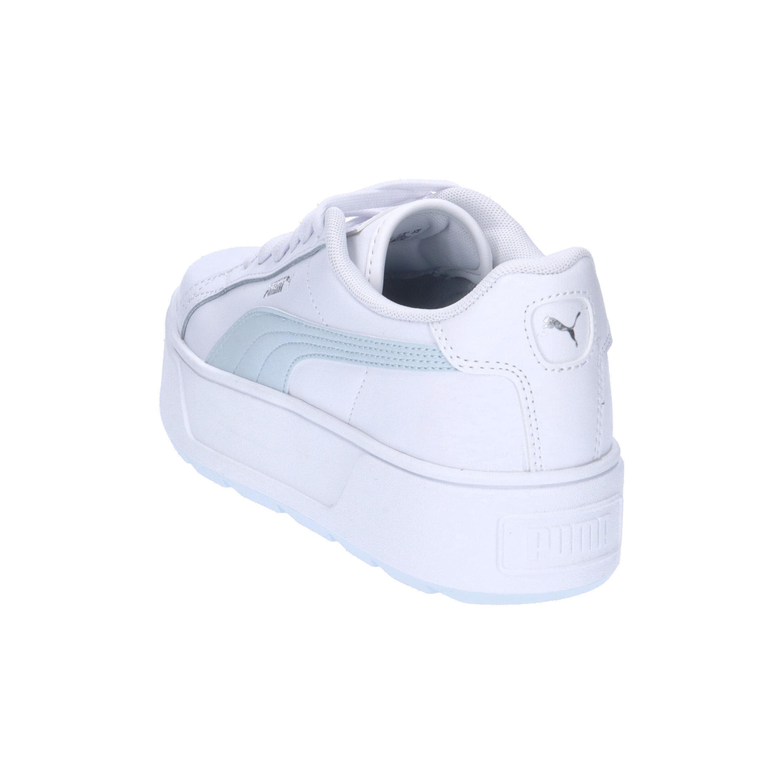 Karmen L Sneakers Damen PUMA White Dewdrop Silver Blue Metallic 12/15